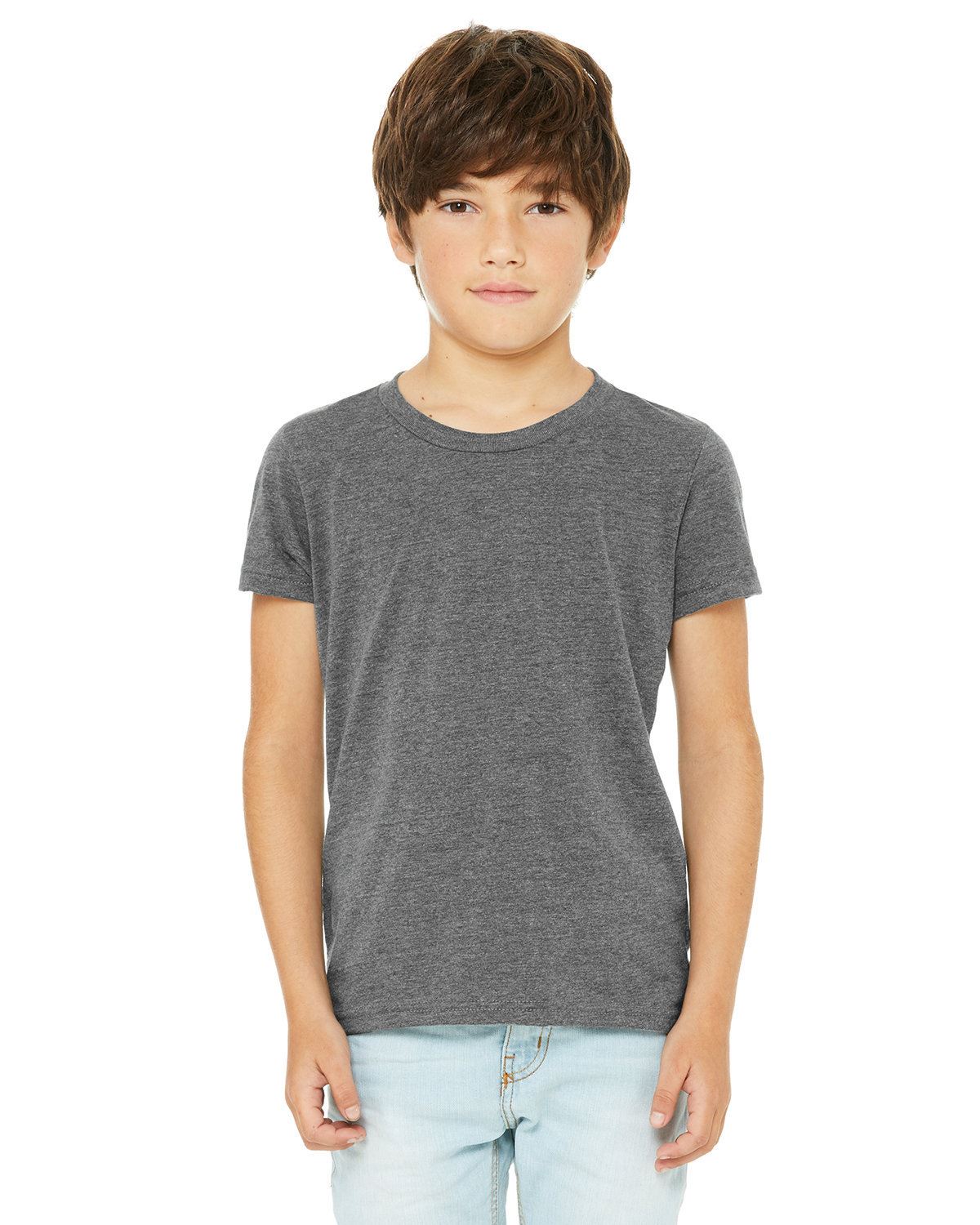 Bella + Canvas Youth Short Sleeve Basic Plain CVC Jersey T-Shirt 3001YCV - Picture 6 of 37