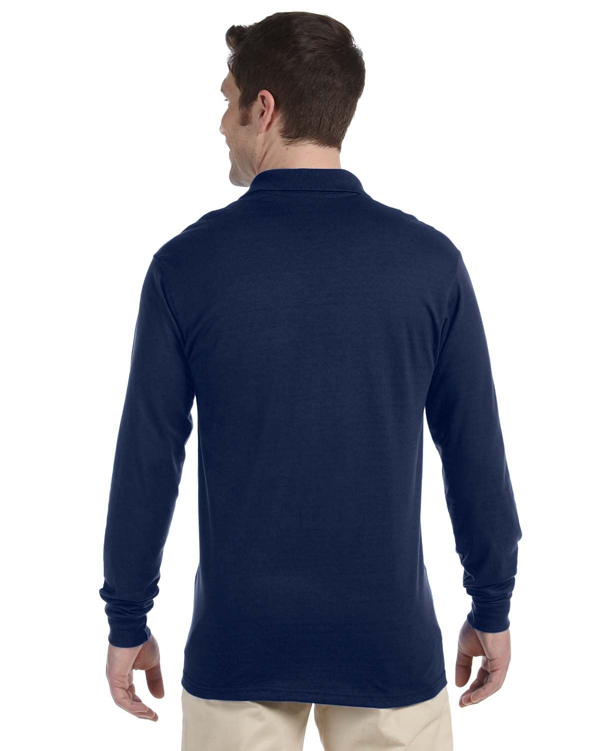 Jerzees Mens Spotshield Long Sleeve Jersey Polo Shirt 437ML - Picture 9 of 22
