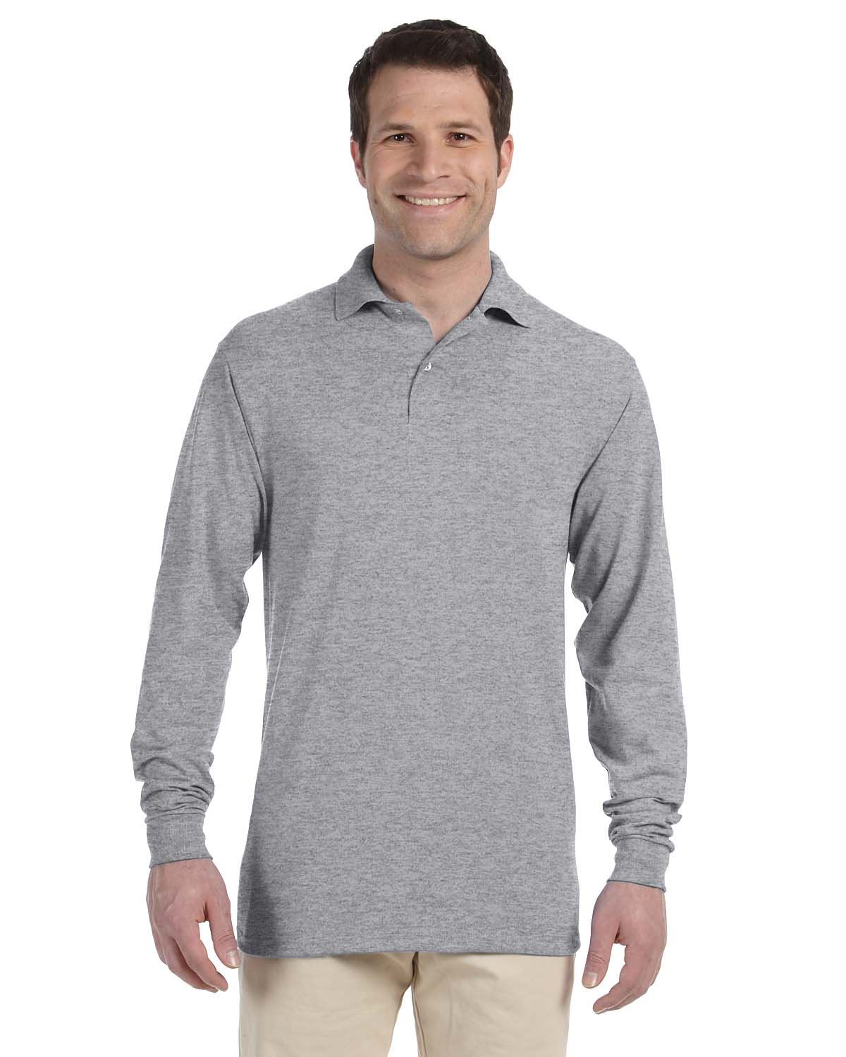 Jerzees Mens Spotshield Long Sleeve Jersey Polo Shirt 437ML - Picture 11 of 22