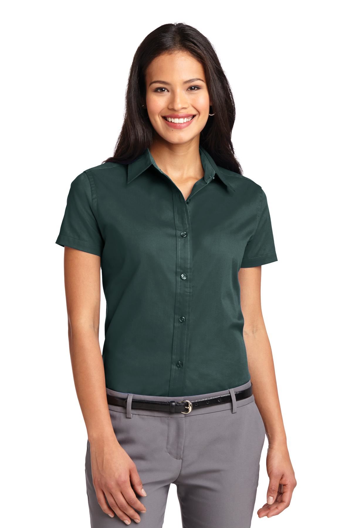 Port Authority Womens Short Sleeve Wrinkle Resistant Easy Care Collar Shirt L508 - Picture 9 of 38
