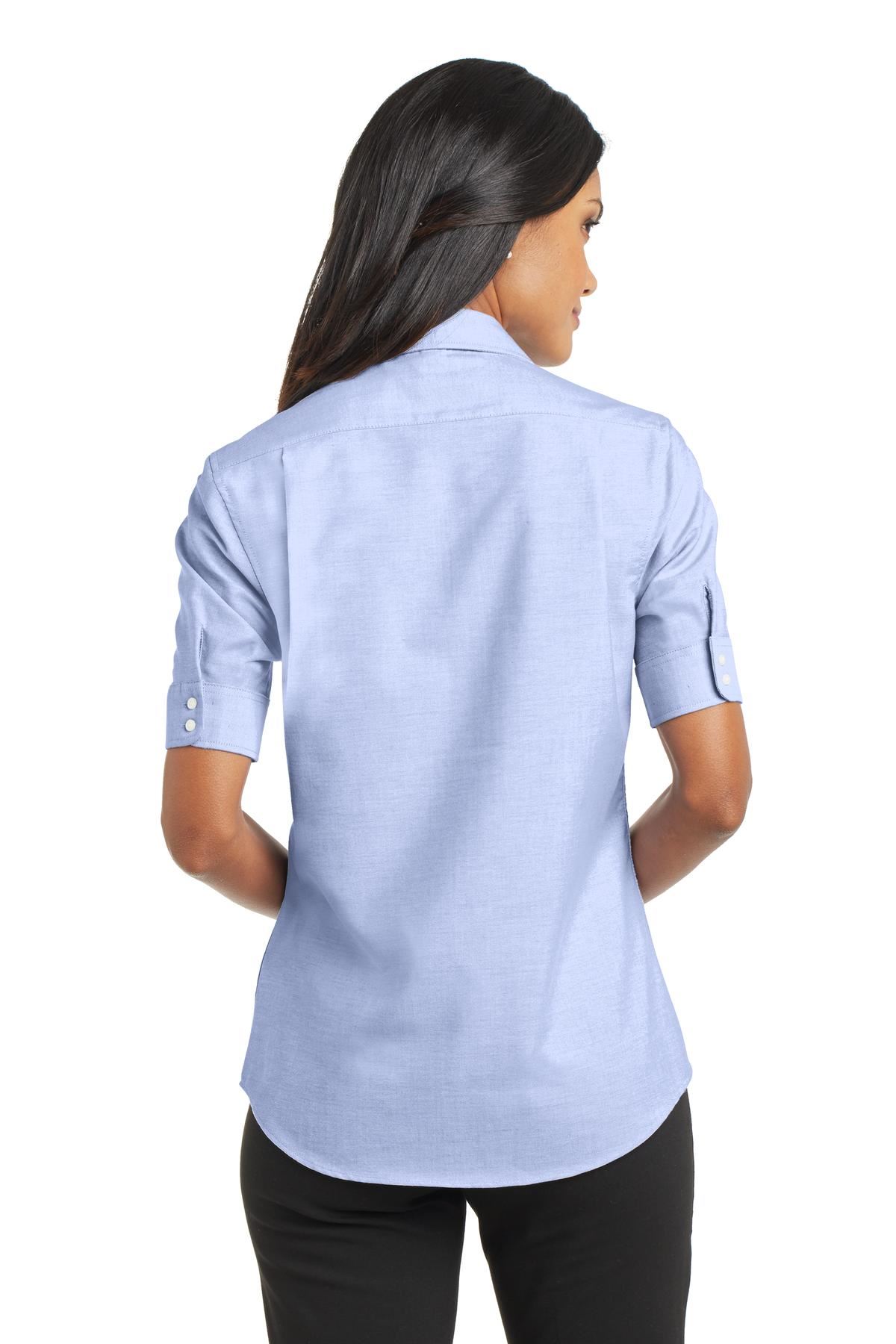 Port Authority Womens Short Sleeve SuperPro Oxford Dress Shirt L659 - Picture 9 of 11
