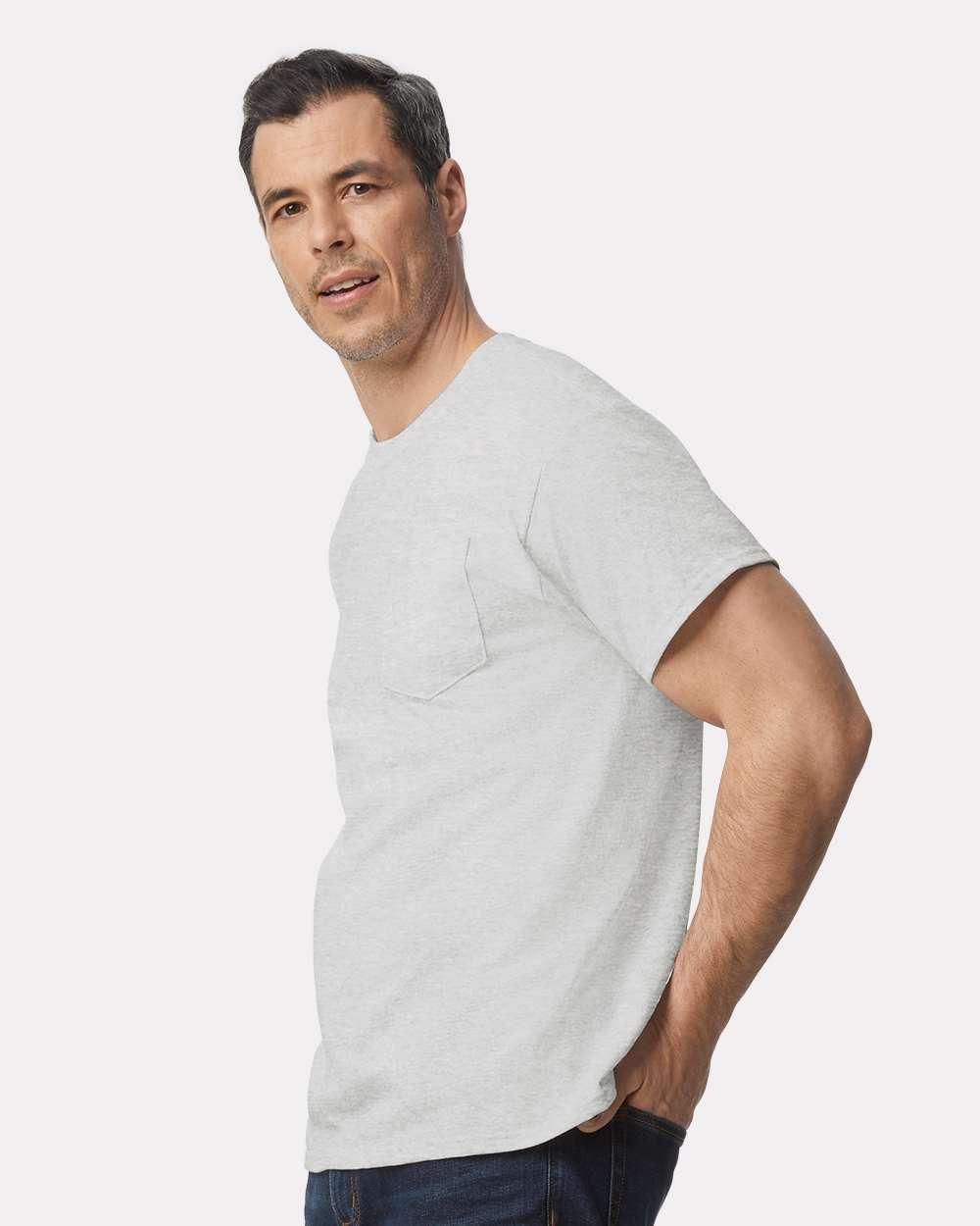 Gilda Mens Short Sleeve Cotton Crew Neck Stylish T-Shirt With Pocket 2300