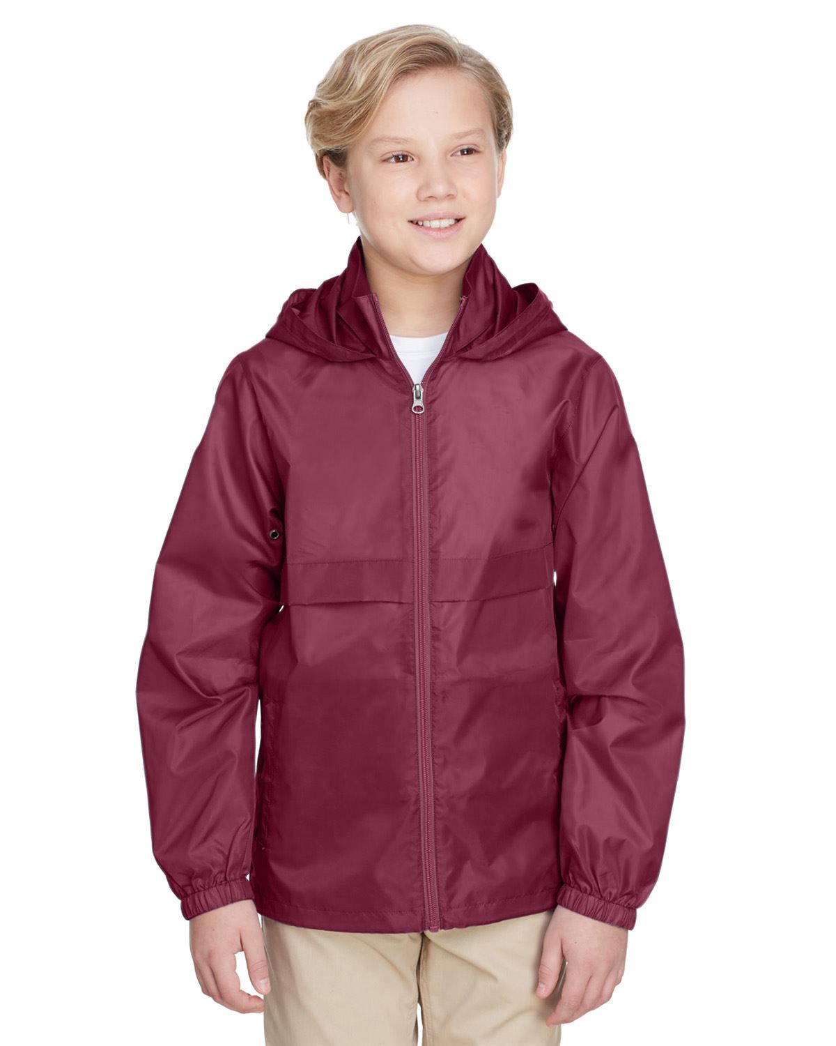 Team 365 Boys Lightweight Jacket Full Zip Water Resistant Finish TT73Y - Picture 18 of 35