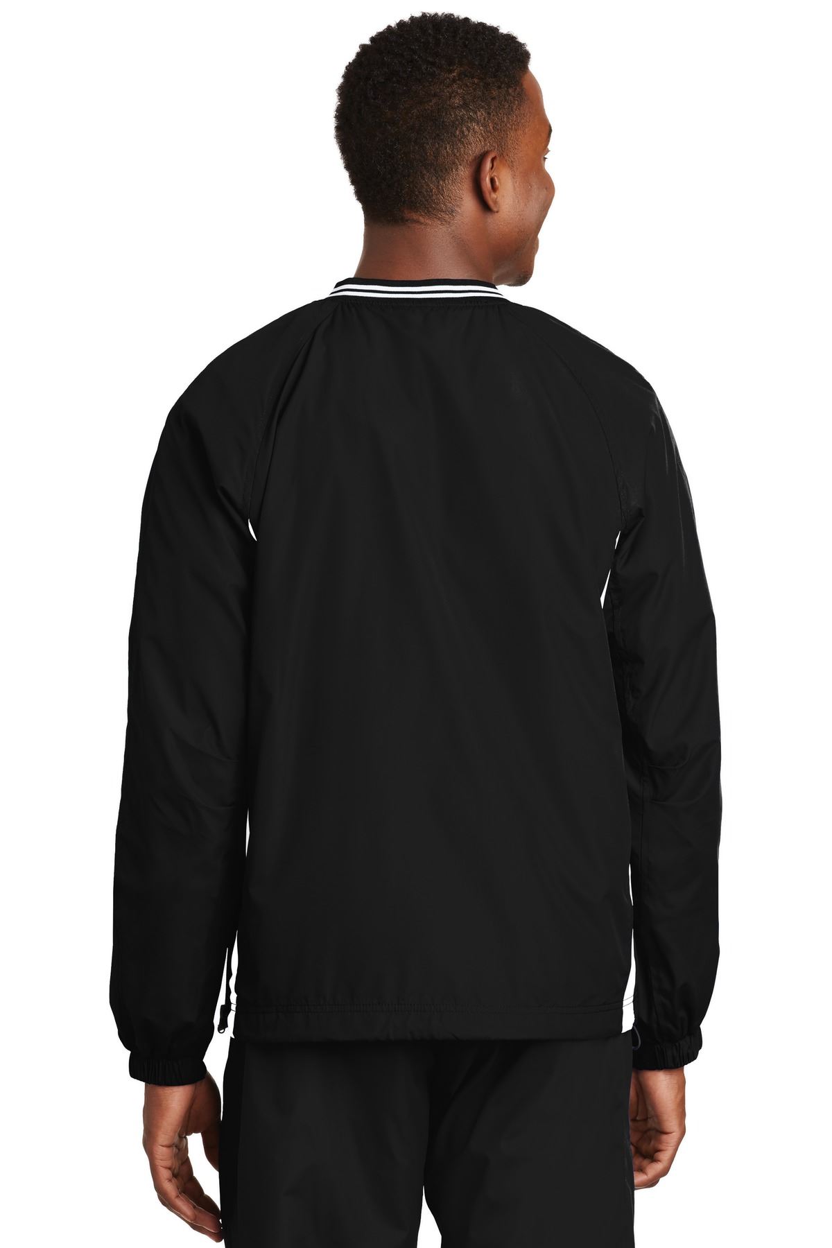 Sport Tek Mens Tipped V Neck Pullover Golf Wind Shirt Jacket M-JST62 - Picture 13 of 29