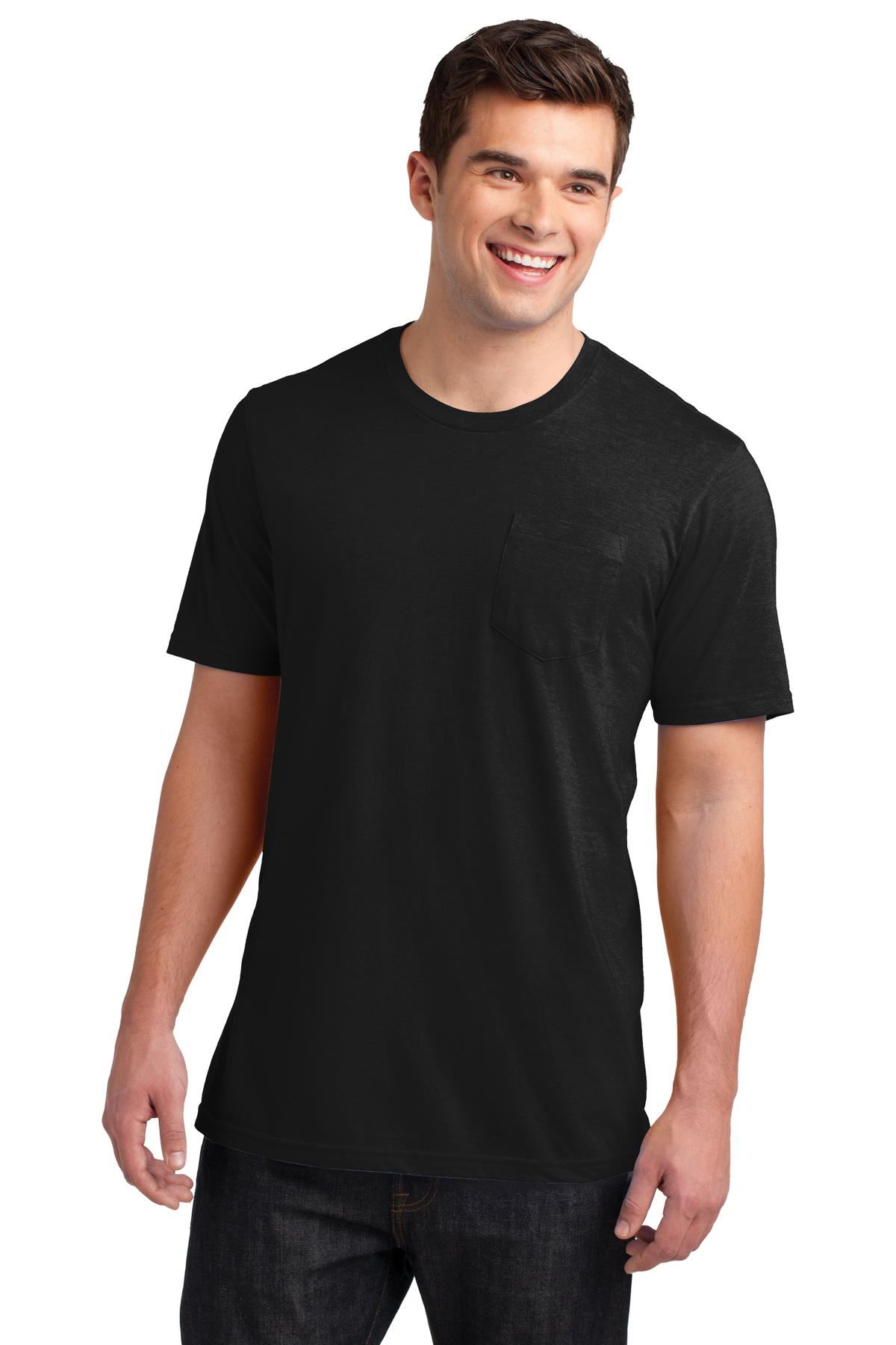 District Mens Cotton Pocket Short Sleeve Very Important T-Shirt M-DT6000P - Picture 3 of 16