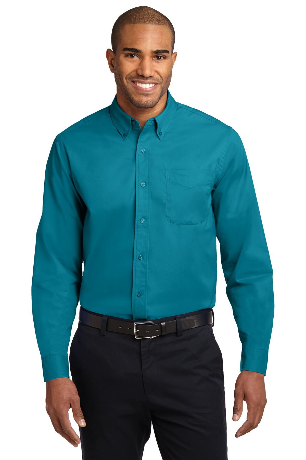 Port Authority Long Sleeve Button Down collar Easy Care Shirt S608 - Picture 45 of 51