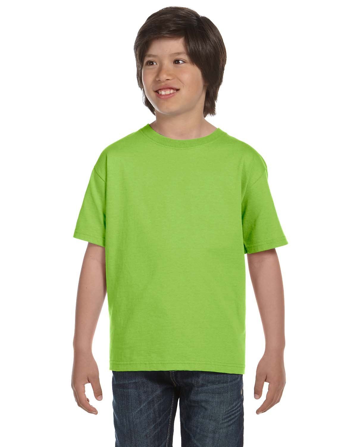 Hanes Youth 5.2 oz Short Sleeves ComfortSoft Cotton XS-XL T-Shirt 5480 - Picture 24 of 39