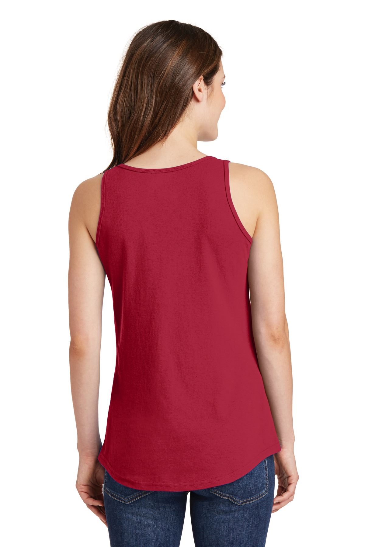 Port & Company Womens Tank Top Core Cotton Scalloped hem LPC54TT - Picture 21 of 25