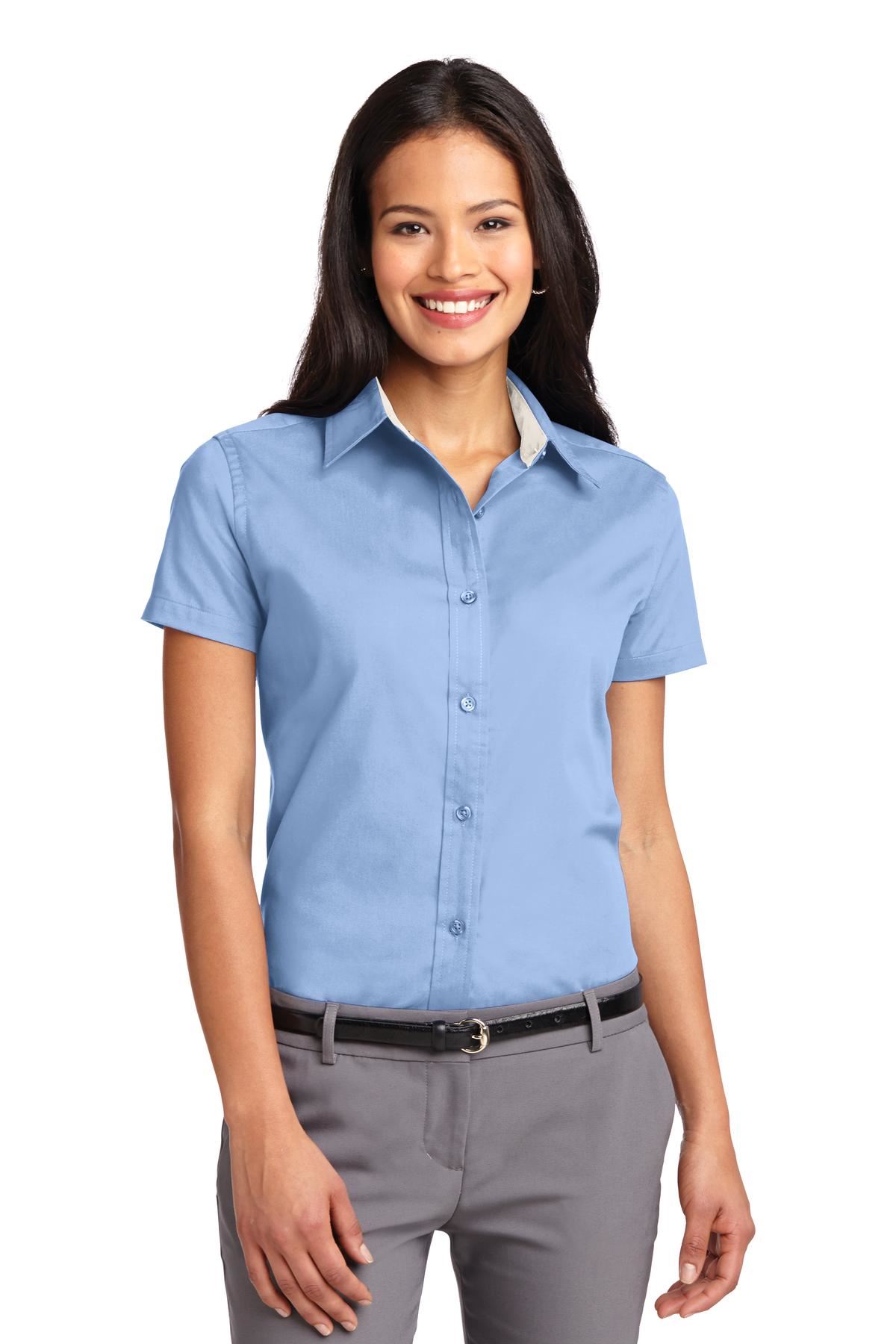 Port Authority Womens Short Sleeve Wrinkle Resistant Easy Care Collar Shirt L508 - Picture 14 of 38