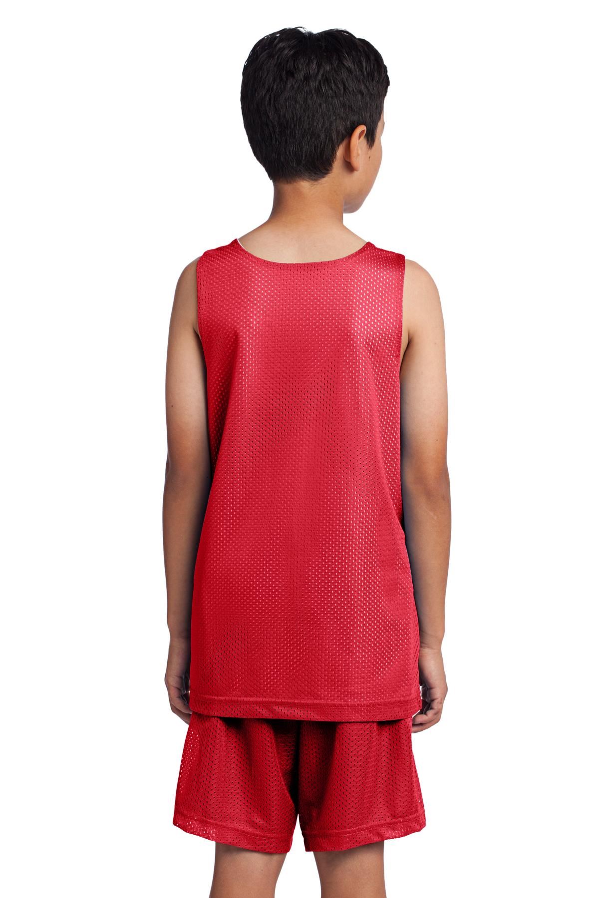 Sport-Tek Youth Basketball PosiCharge Classic Mesh Reversible Tank YST500 - Picture 23 of 25