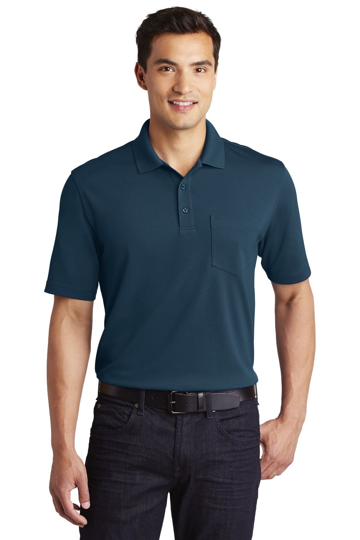 Port Authority Mens Dry Zone UV Micro Mesh Short Sleeve Polo Shirt K110P - Picture 6 of 8