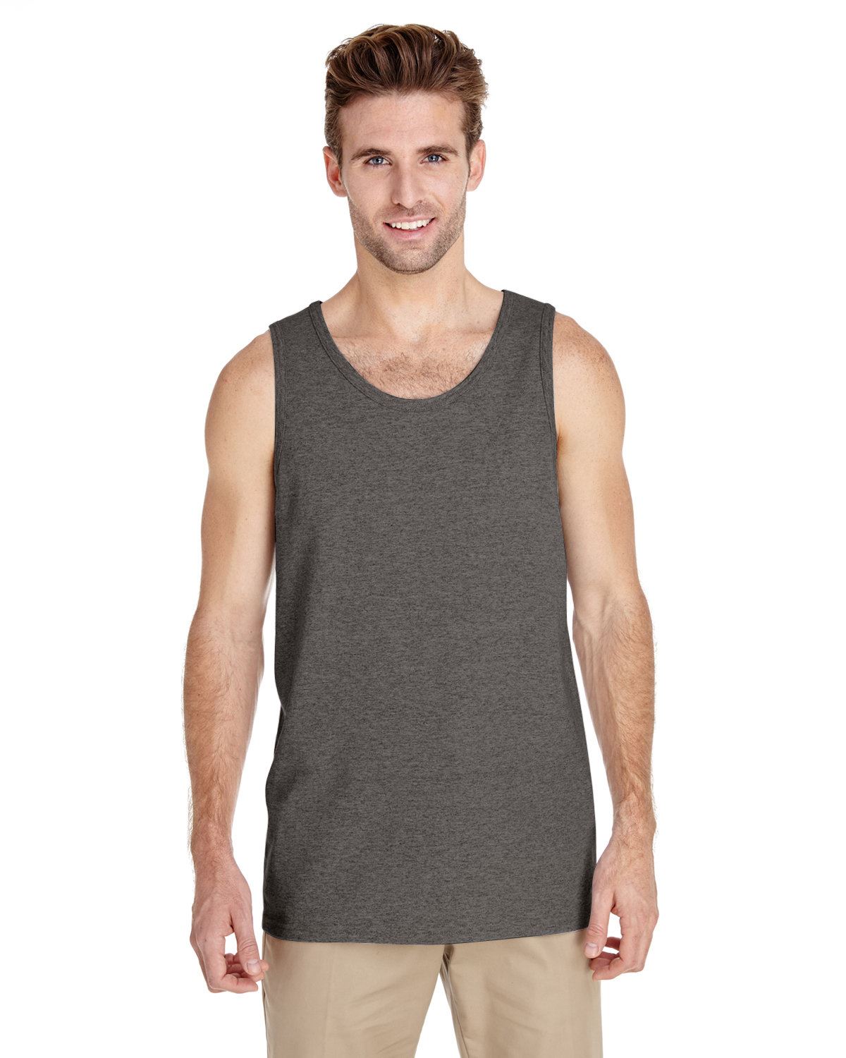 Gildan Adult Heavy Cotton 5.3 oz. Preshrunk Jersey Knit Tank Top G520 XS-3XL - Picture 9 of 47