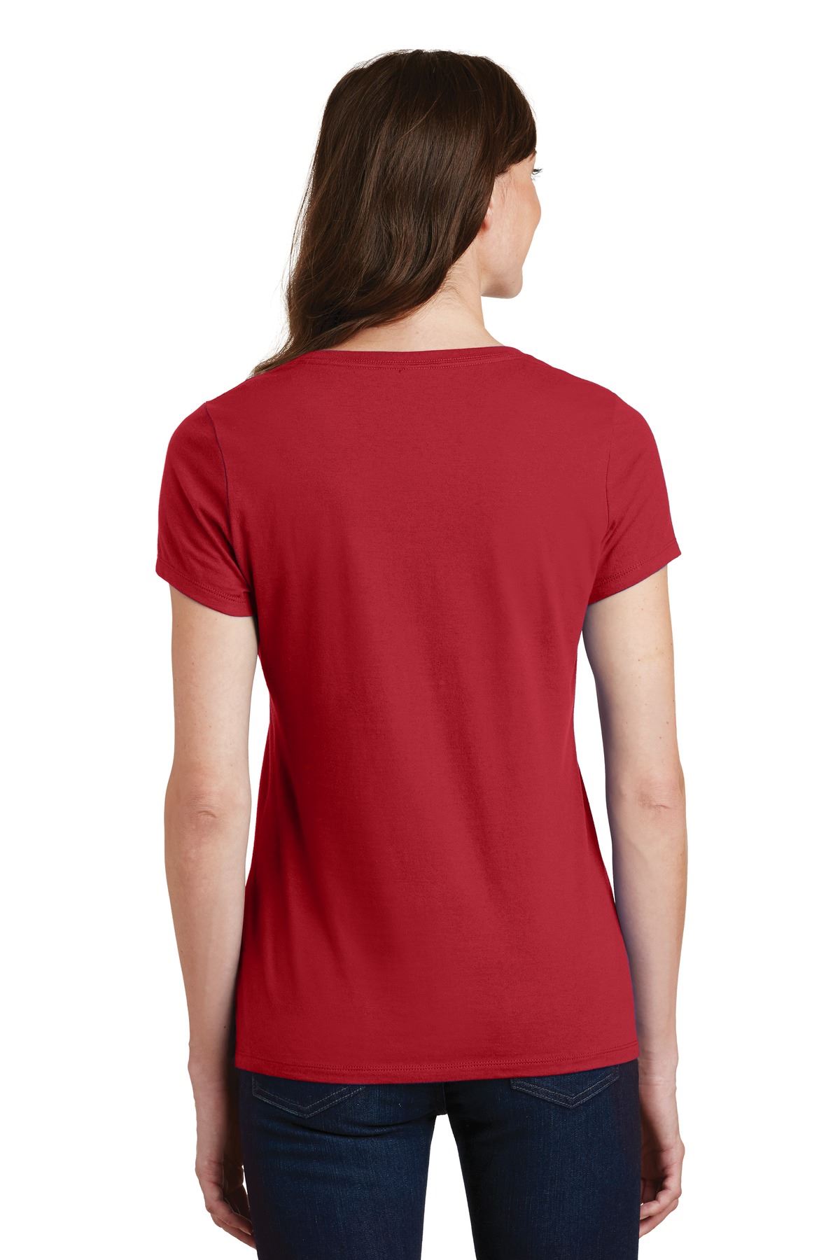 Port & Company Women's Short Sleeve V-Neck Fan Favorite T-Shirt LPC450V - Picture 35 of 43