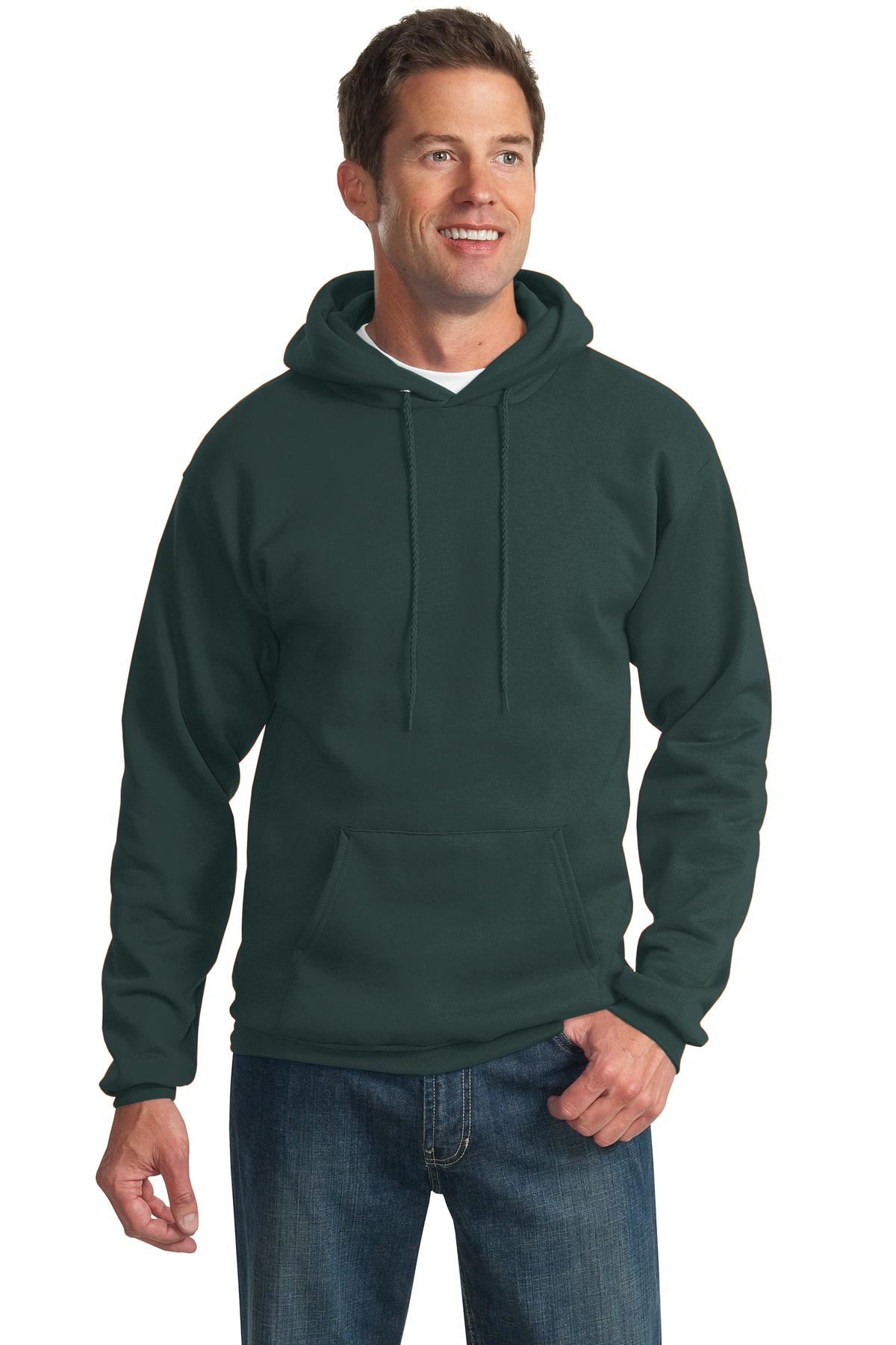 Port & Company 9oz Mens Pullover Hooded Sweatshirt Front Pockets PC90H - Picture 14 of 41