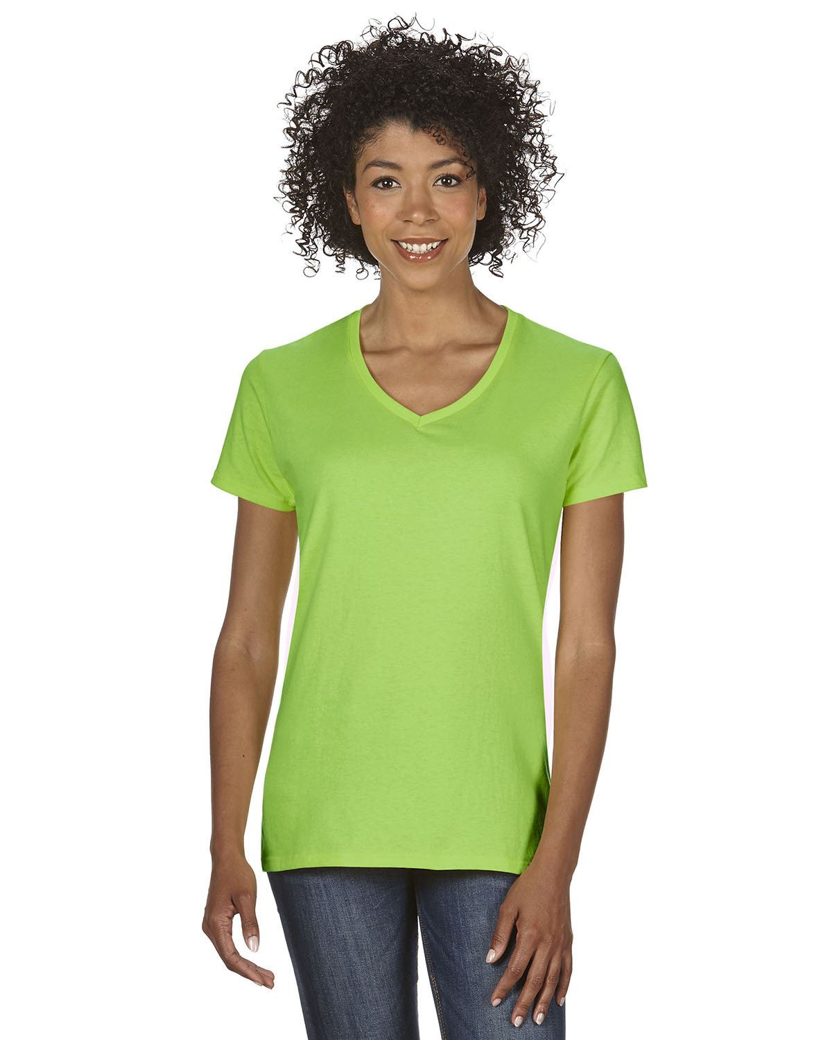 NEW Gildan Women's Heavy Cotton Short Sleeves Ladies V-Neck T-Shirt M-G500VL - Picture 20 of 27