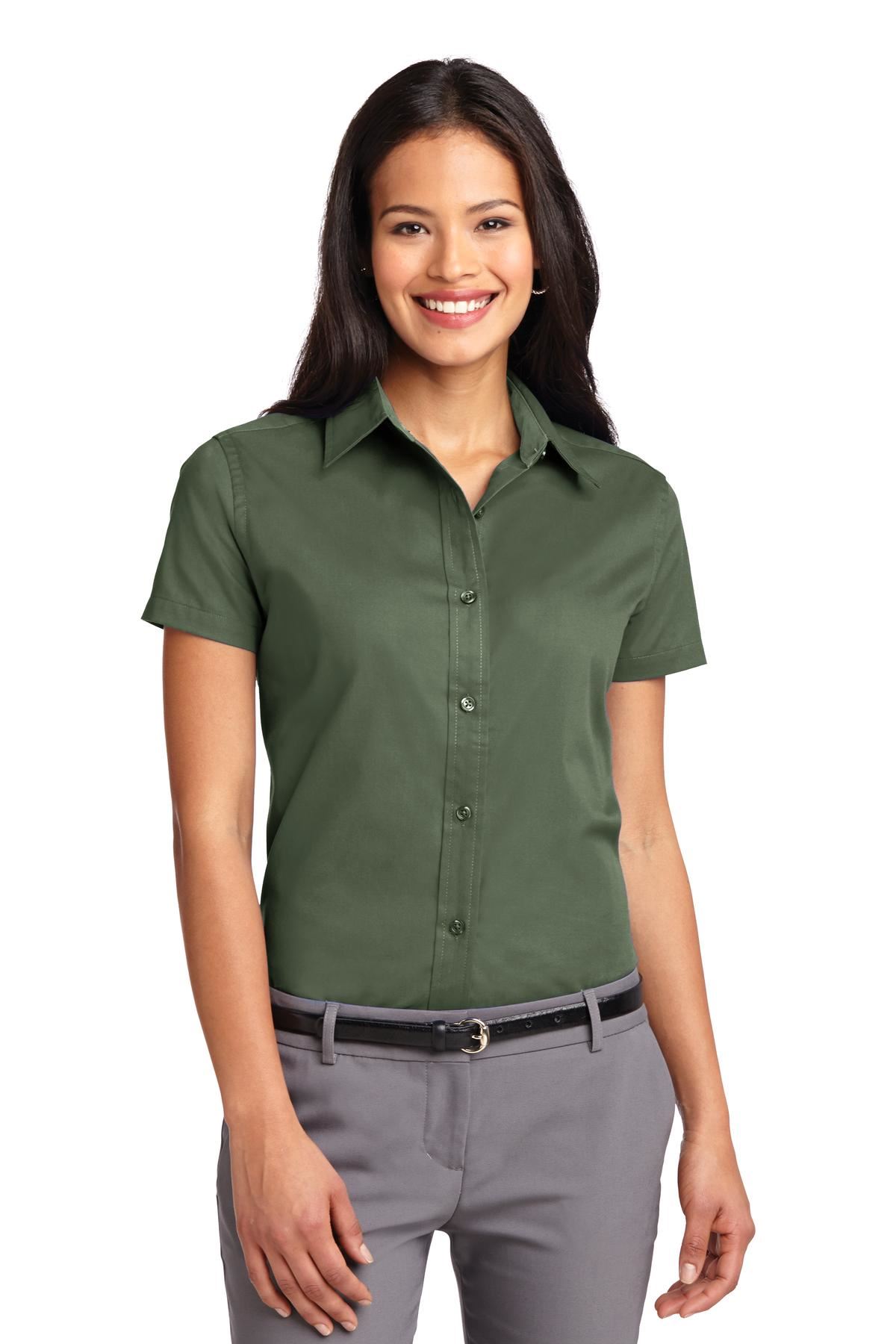 Port Authority Womens Short Sleeve Wrinkle Resistant Easy Care Collar Shirt L508 - Picture 7 of 38