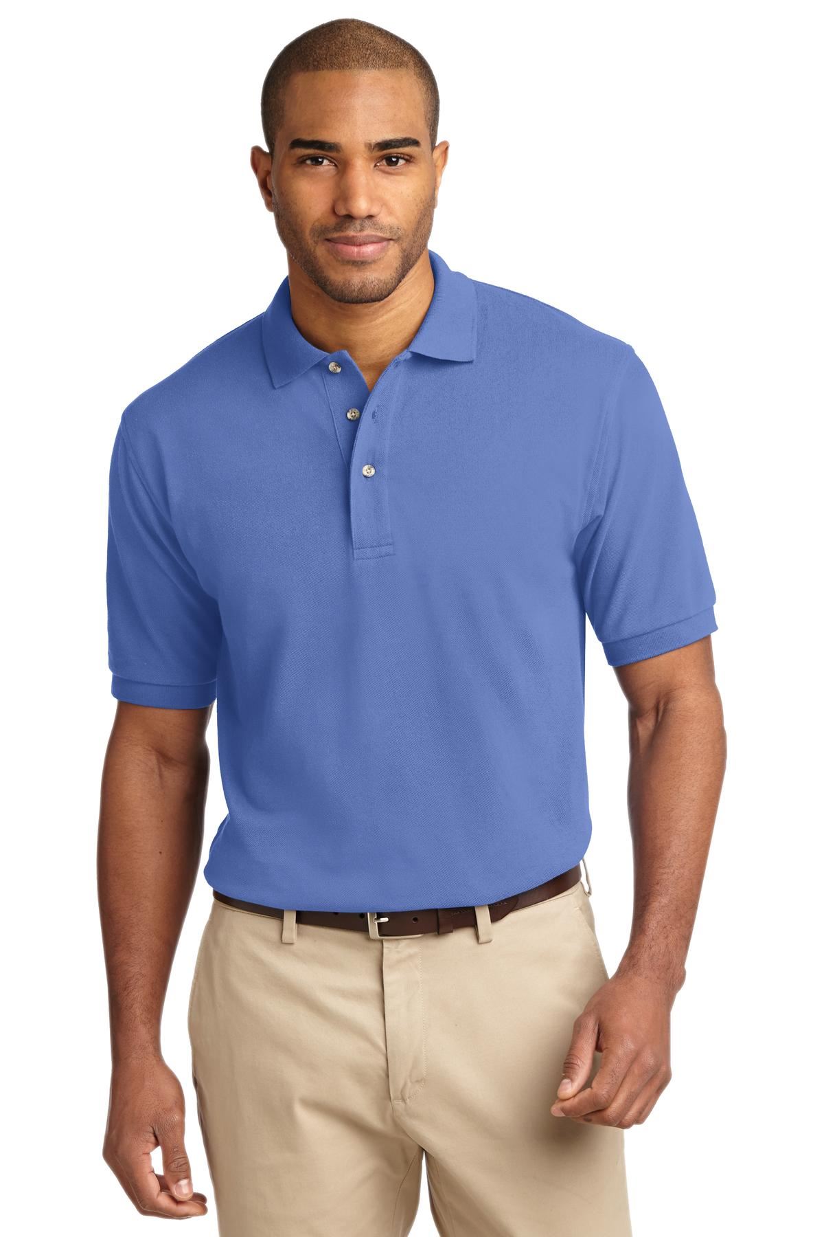 Port Authority Mens Short Sleeve Heavyweight Cotton Pique Polo Shirt K420 - Picture 4 of 42