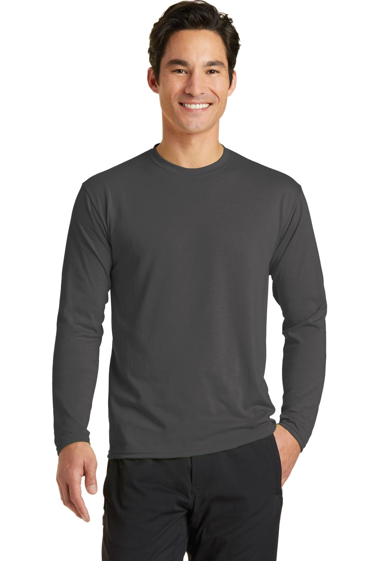 Port & Company Men's Long Sleeve Performance 65/35 Blend T-Shirt PC381LS - Picture 8 of 31