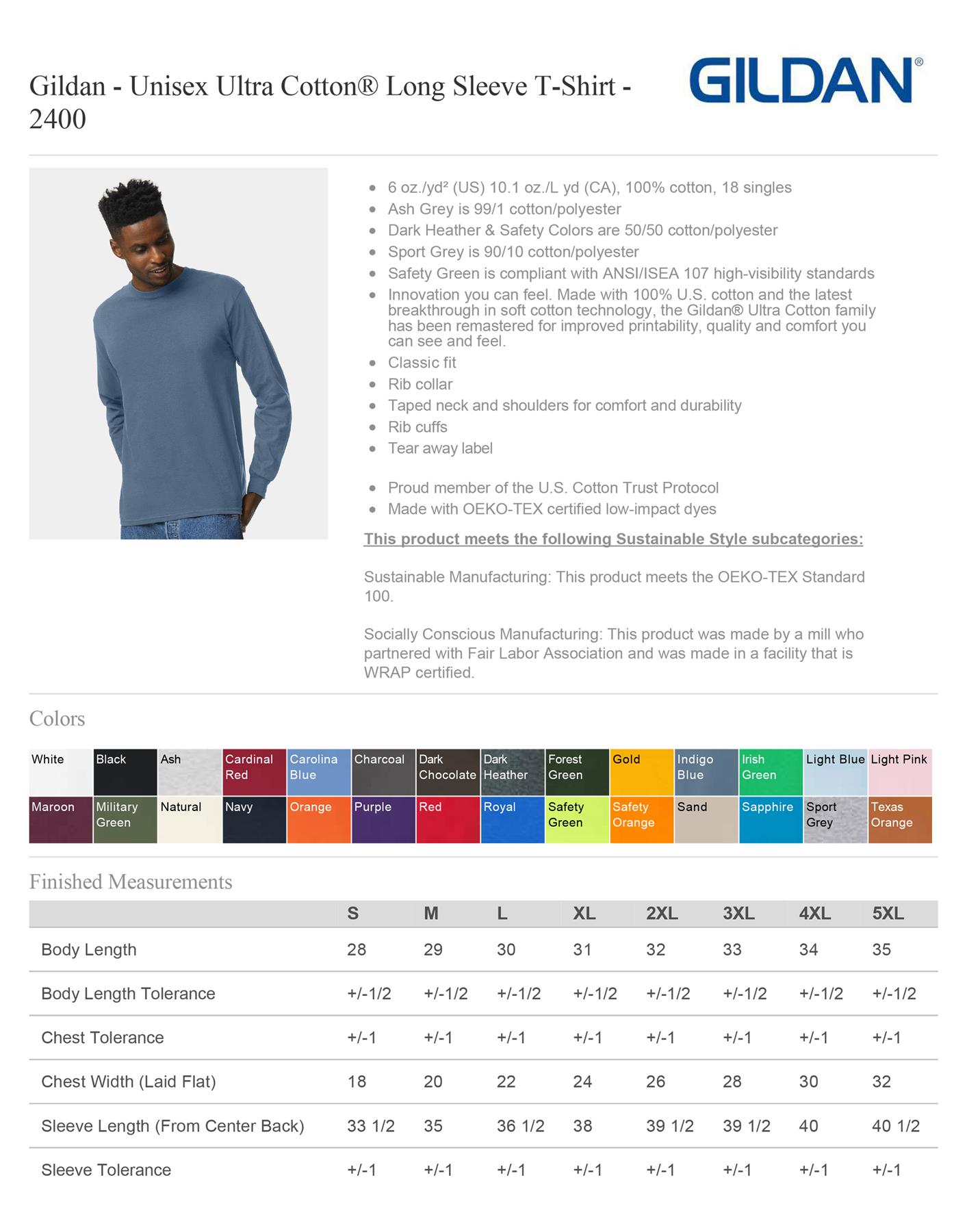 Gildan T-Shirt Uomo Ultra Cotone – Confezione Da 10 – Grigio Sportivo – XX-Large – 100% Cotone