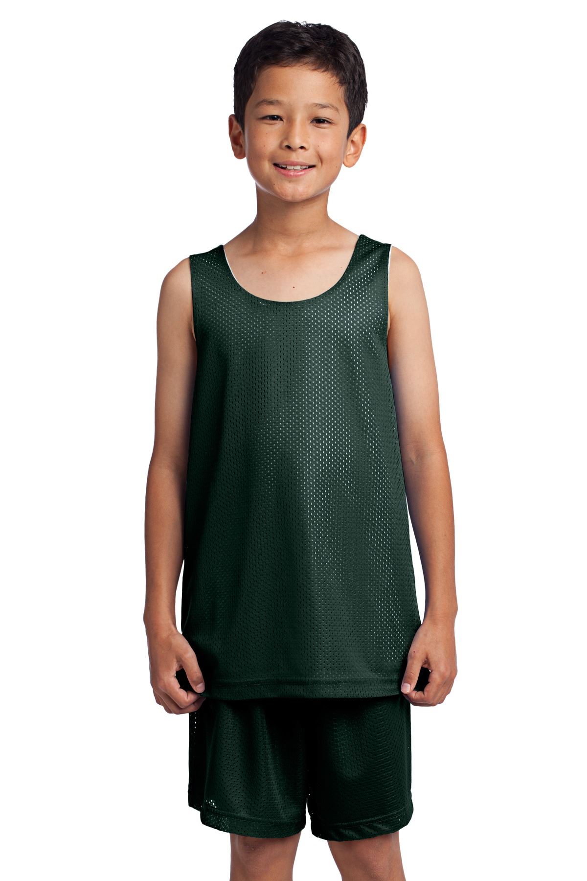 Sport-Tek Youth Basketball PosiCharge Classic Mesh Reversible Tank YST500 - Picture 10 of 25