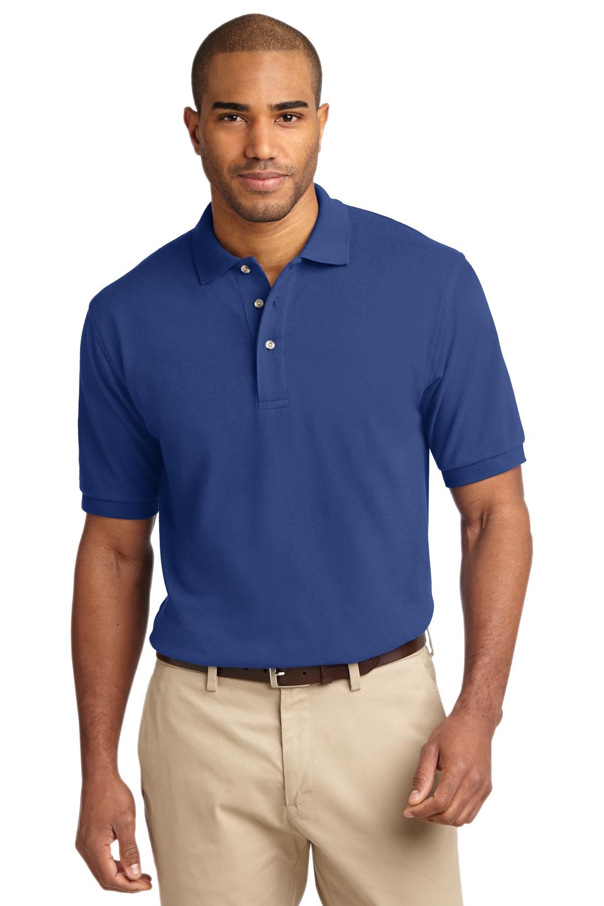 Port Authority Mens Short Sleeve Heavyweight Cotton Pique Polo Shirt K420 - Picture 31 of 42