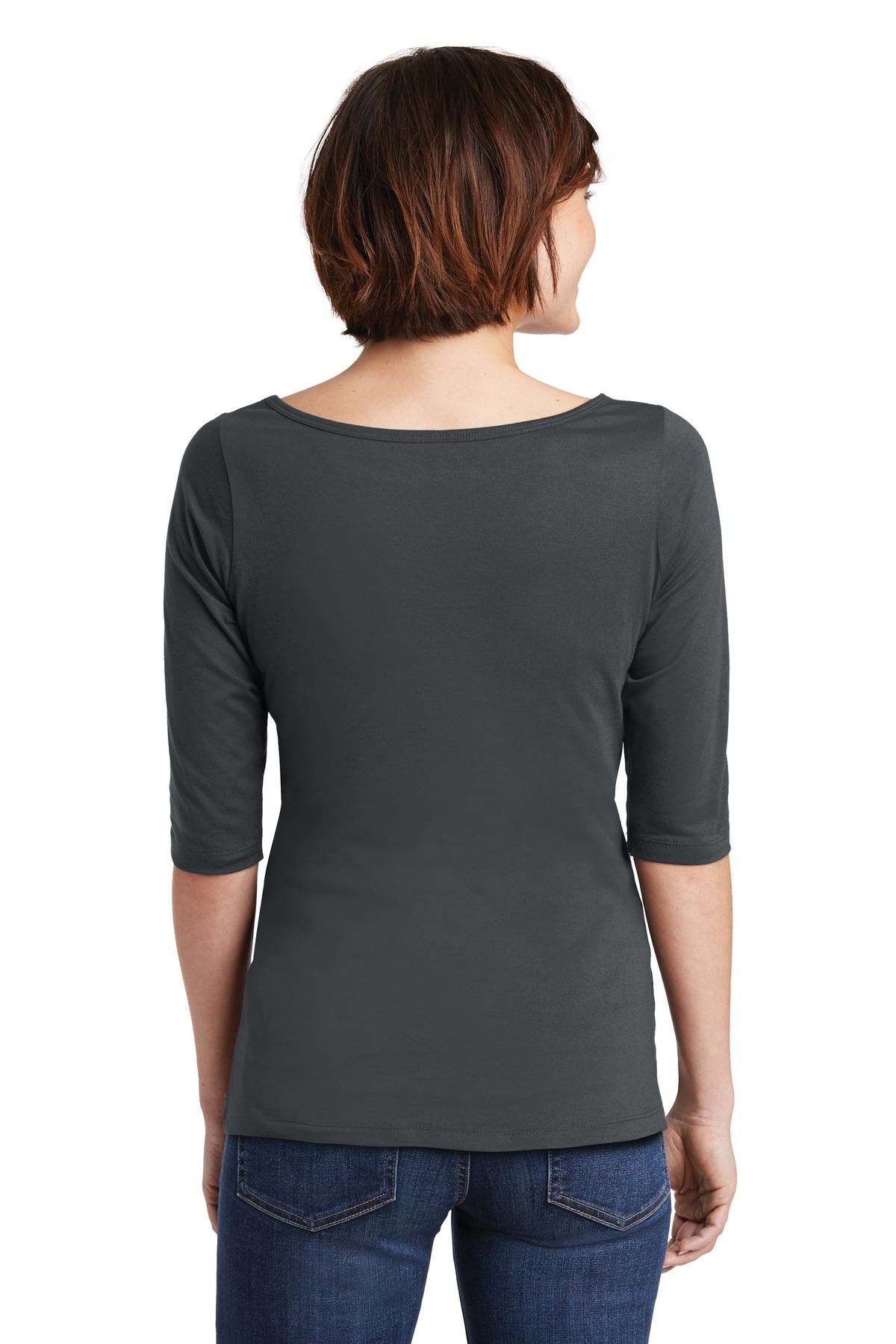 District Women's Perfect Weight 3/4-Sleeve Tee DM107L - Picture 6 of 10