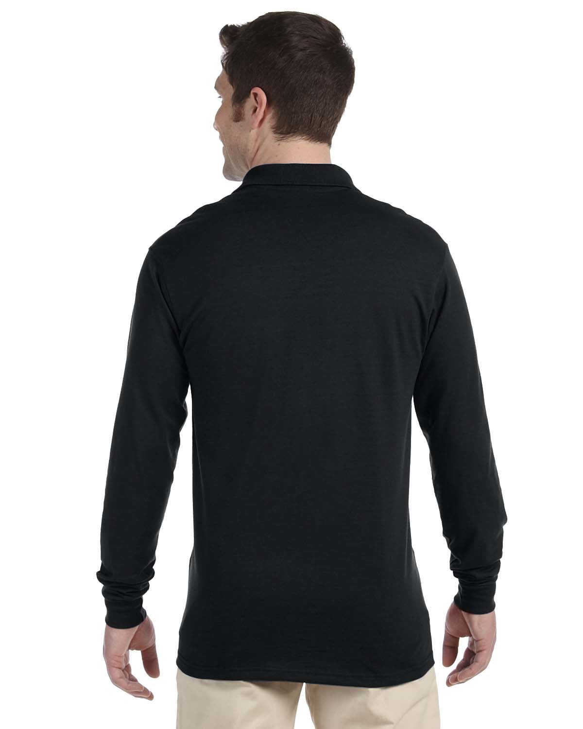 Jerzees Mens Spotshield Long Sleeve Jersey Polo Shirt 437ML - Picture 3 of 22