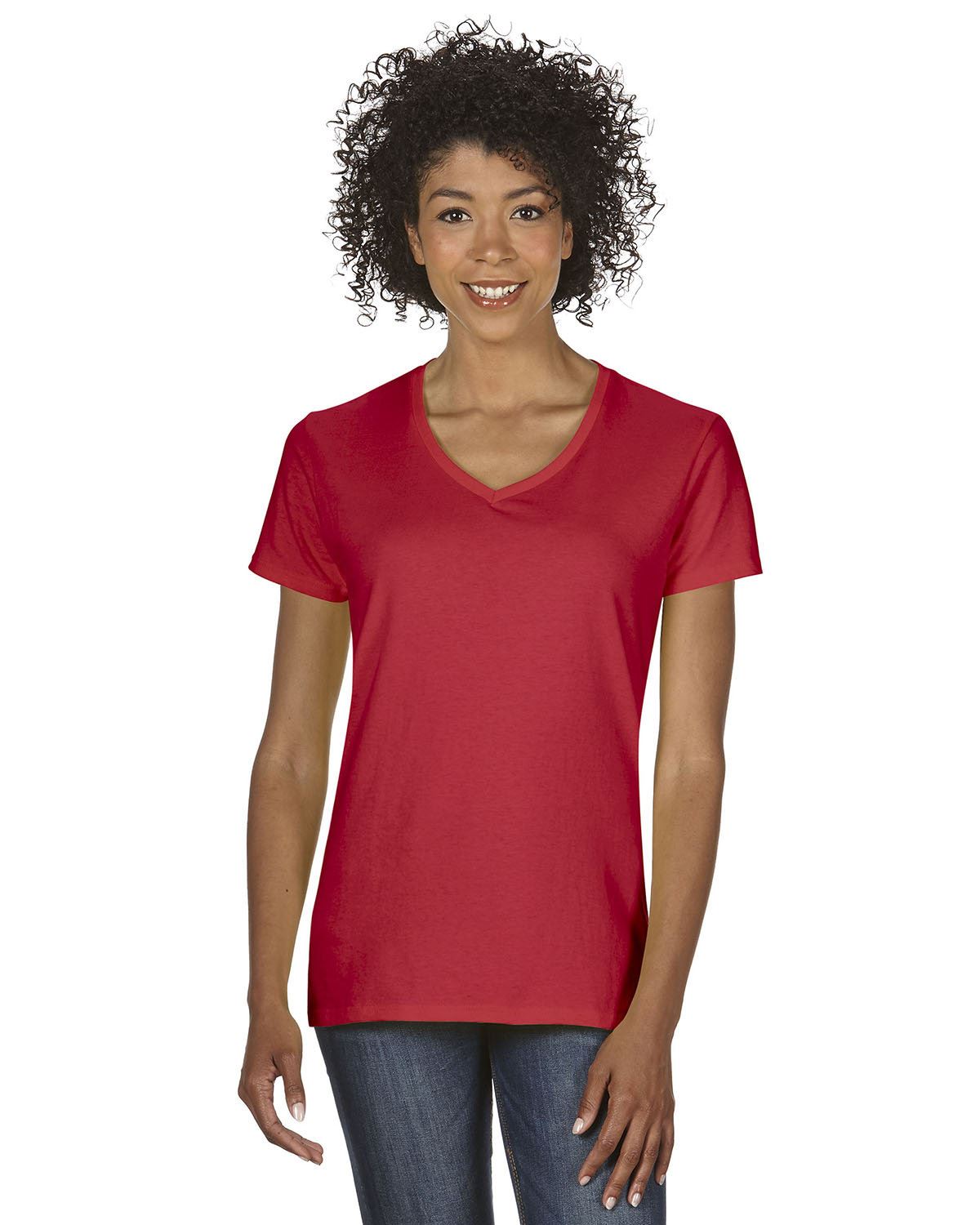 NEW Gildan Women's Heavy Cotton Short Sleeves Ladies V-Neck T-Shirt M-G500VL - Picture 23 of 27