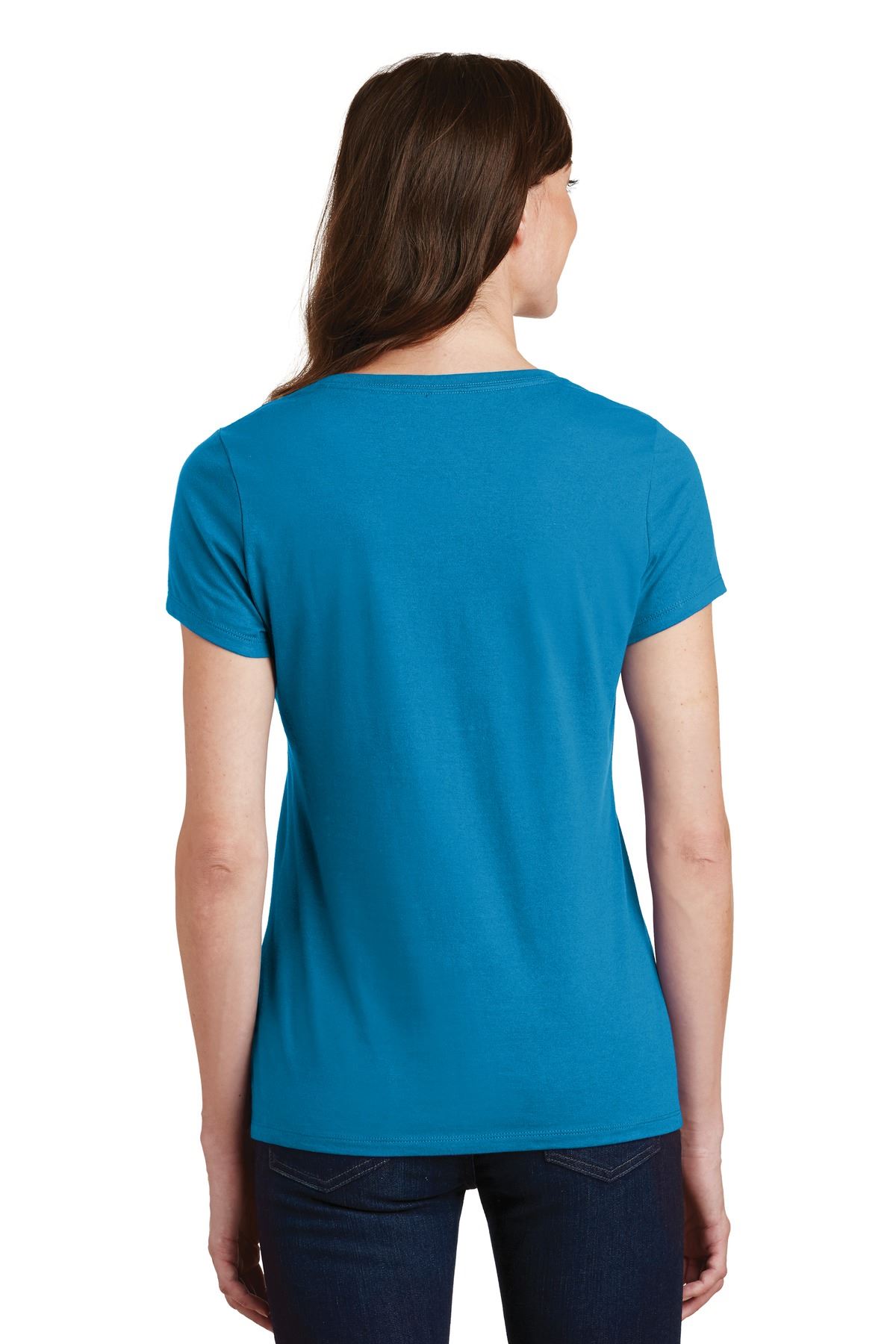 Port & Company Women's Short Sleeve V-Neck Fan Favorite T-Shirt LPC450V - Picture 33 of 43