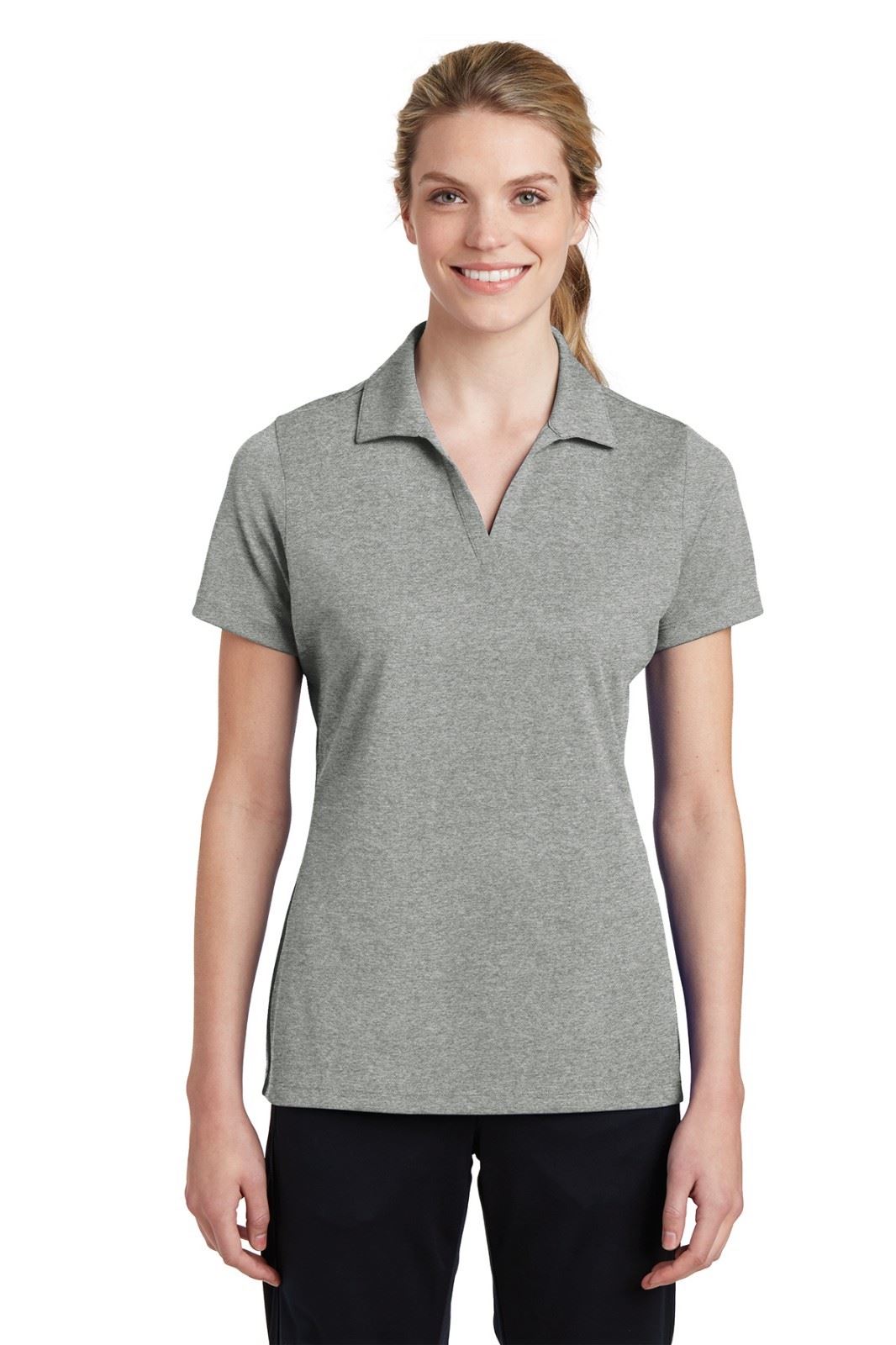 Sport Tek Womens 100% Polyester Dri-Fit Performance Polo Golf Shirt M-LST640 - Picture 10 of 19