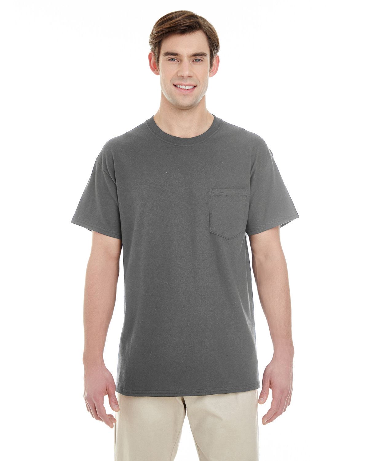 Gildan Mens Heavy Cotton Double Needle Pocket T-Shirt G530 5300 - Picture 6 of 41