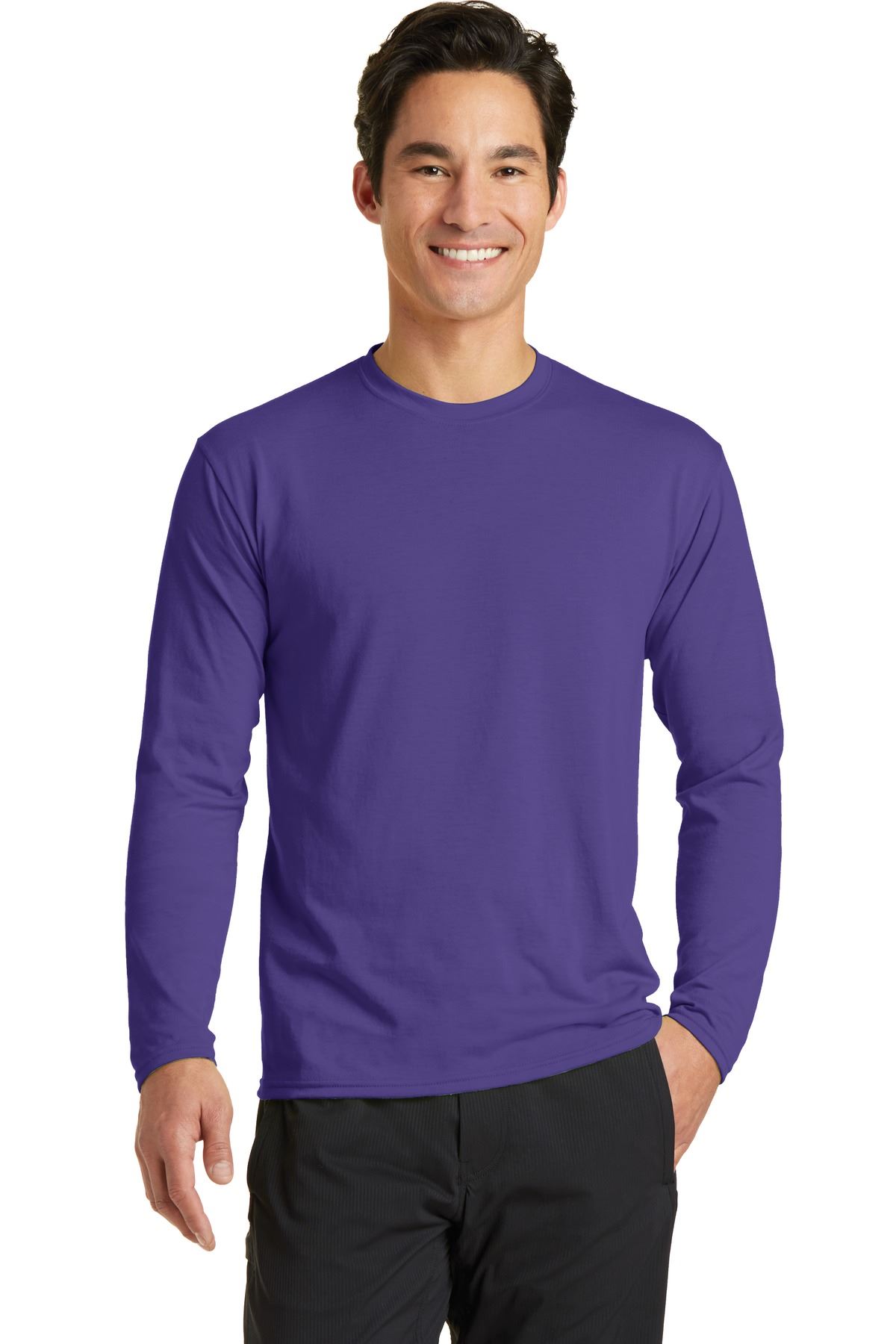 Port & Company Men's Long Sleeve Performance 65/35 Blend T-Shirt PC381LS - Picture 24 of 31