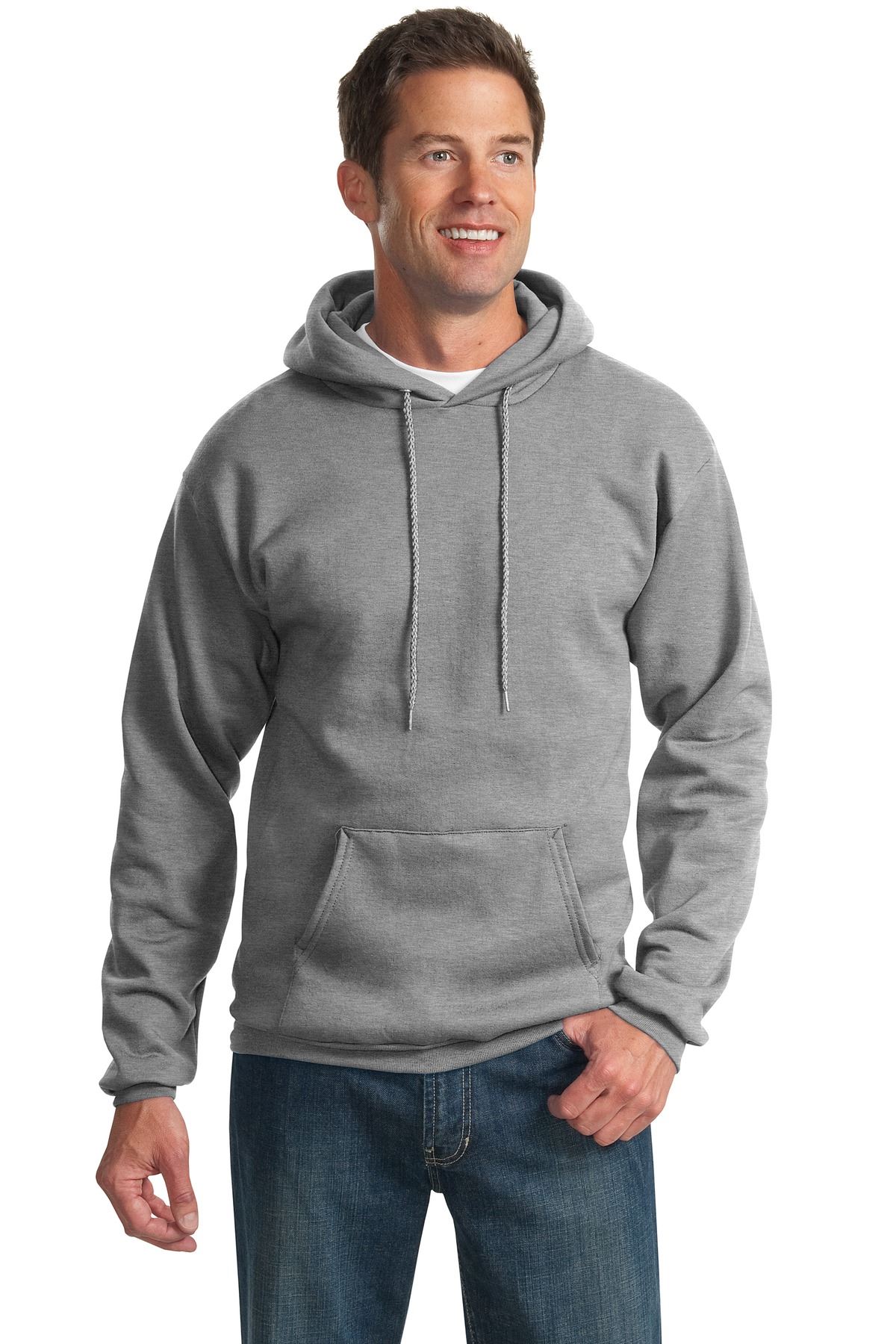 Port & Company 9oz Mens Pullover Hooded Sweatshirt Front Pockets PC90H - Picture 6 of 41