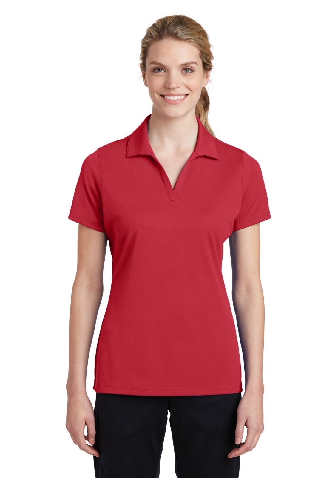 Sport Tek Womens 100% Polyester Dri-Fit Performance Polo Golf Shirt M-LST640 - Picture 17 of 19