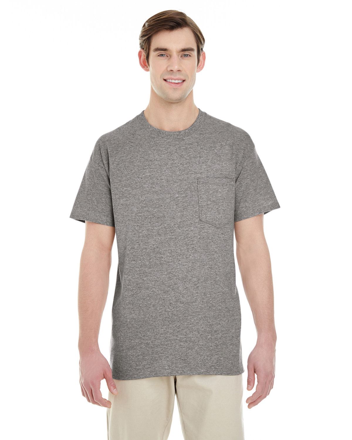 Gildan Mens Heavy Cotton Double Needle Pocket T-Shirt G530 5300 - Picture 9 of 41