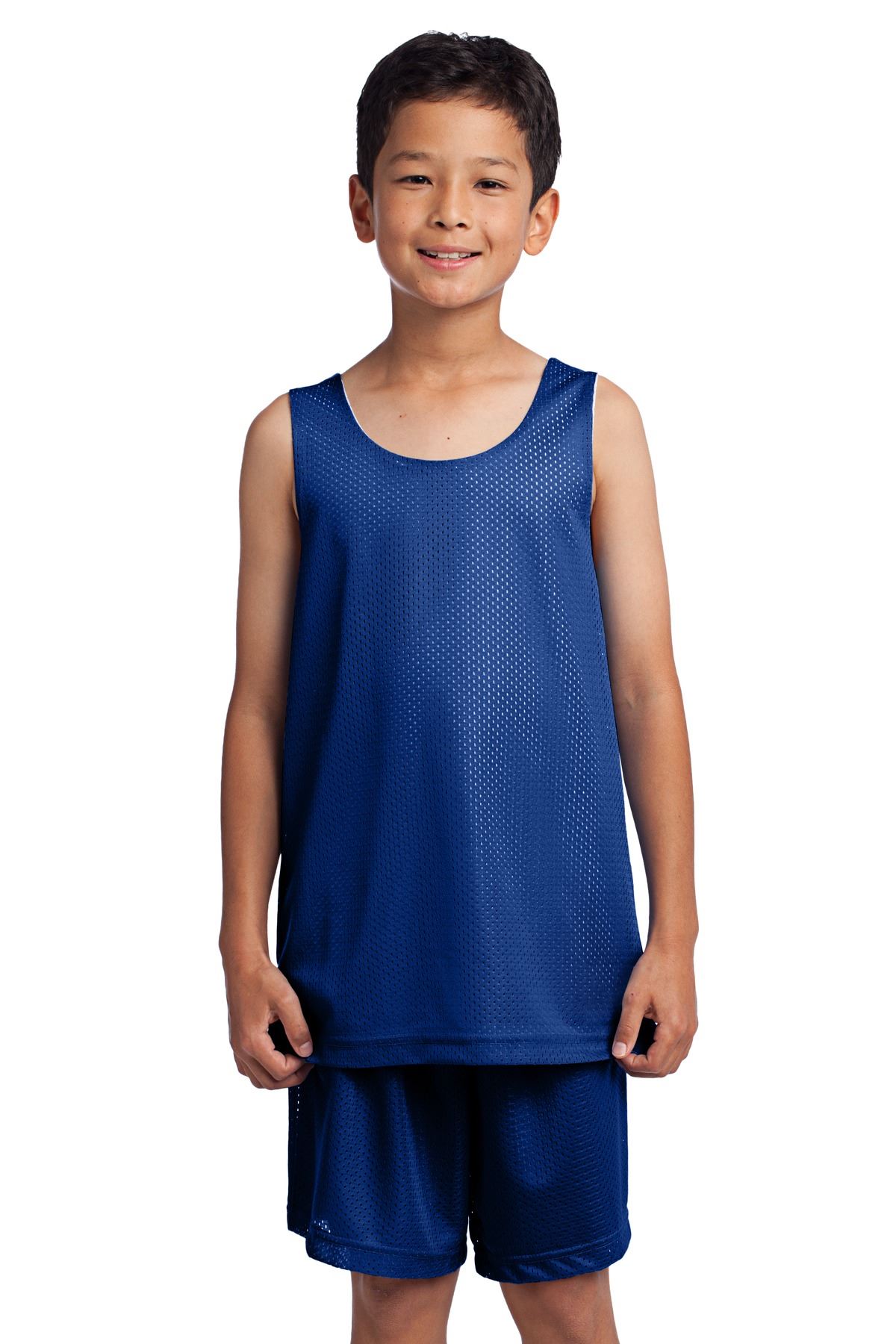 Sport-Tek Youth Basketball PosiCharge Classic Mesh Reversible Tank YST500 - Picture 24 of 25