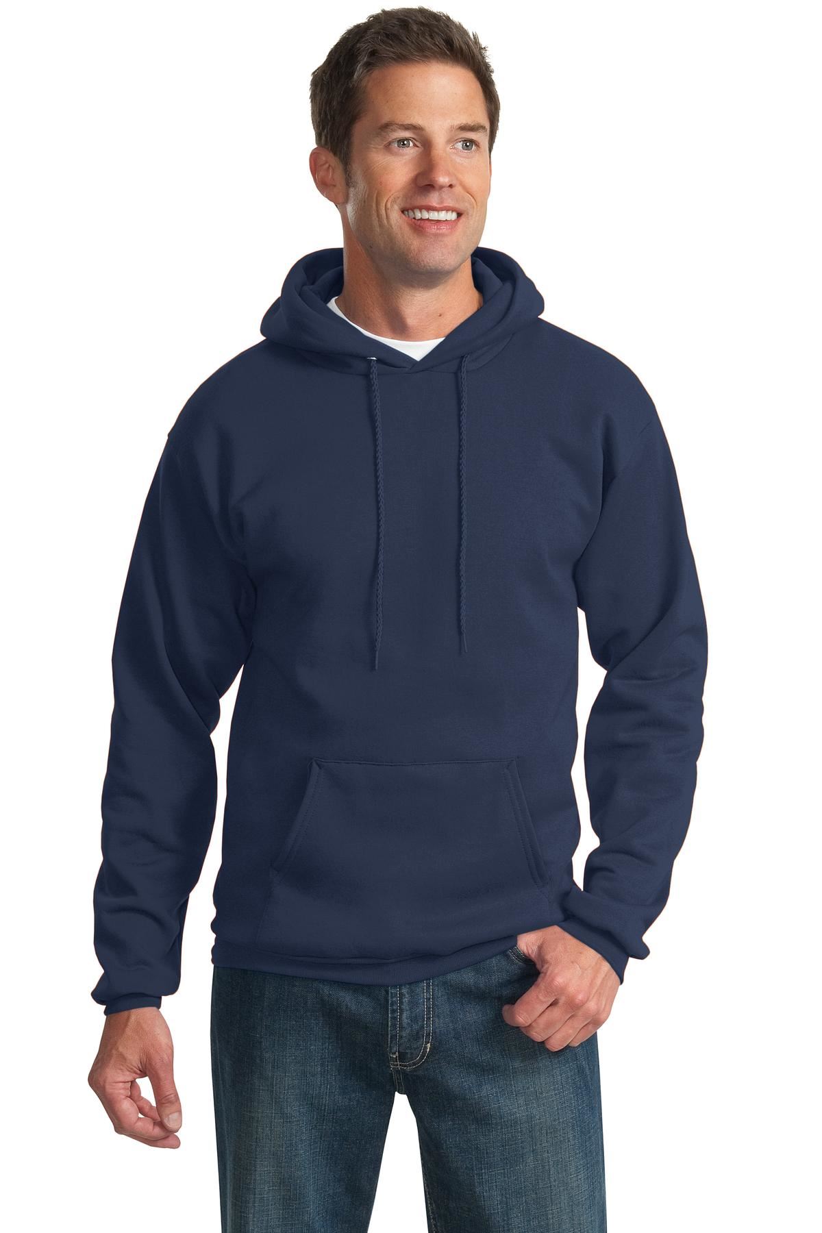 Port & Company 9oz Mens Pullover Hooded Sweatshirt Front Pockets PC90H - Picture 26 of 41