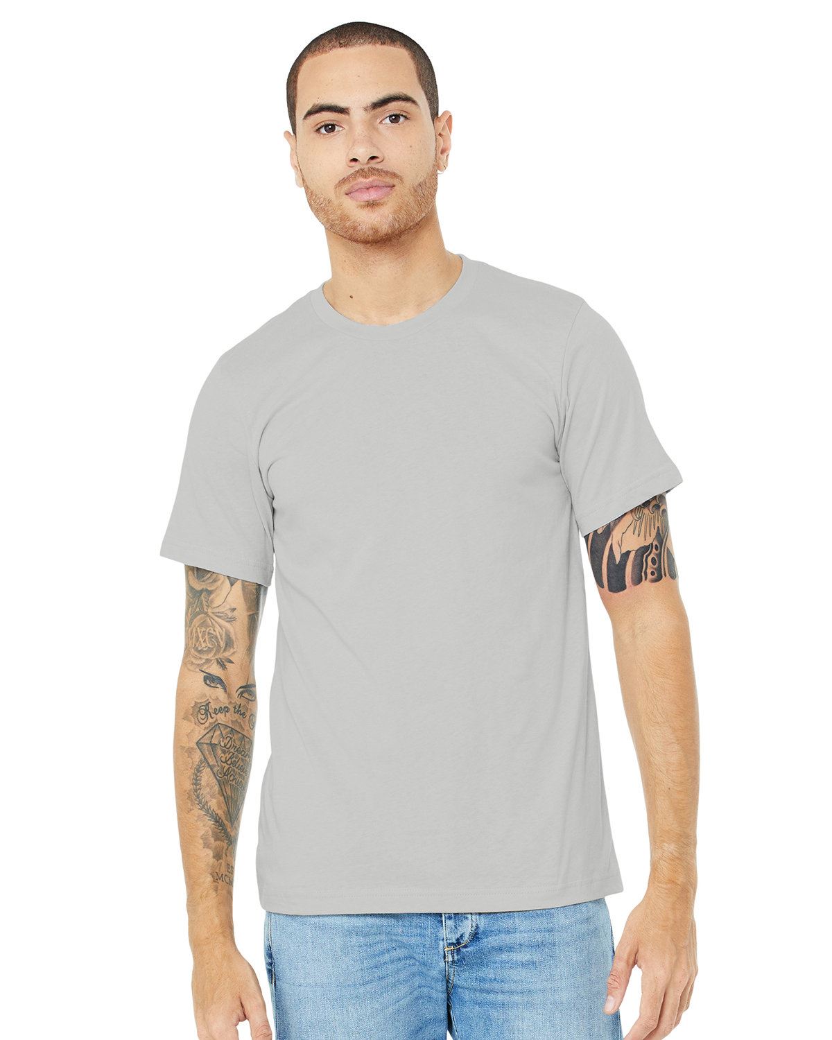 BELLA+CANVAS Unisex Short Sleeve Heather CVC Crew Neck Stylish T-Shirt 3001CVC - Picture 40 of 51