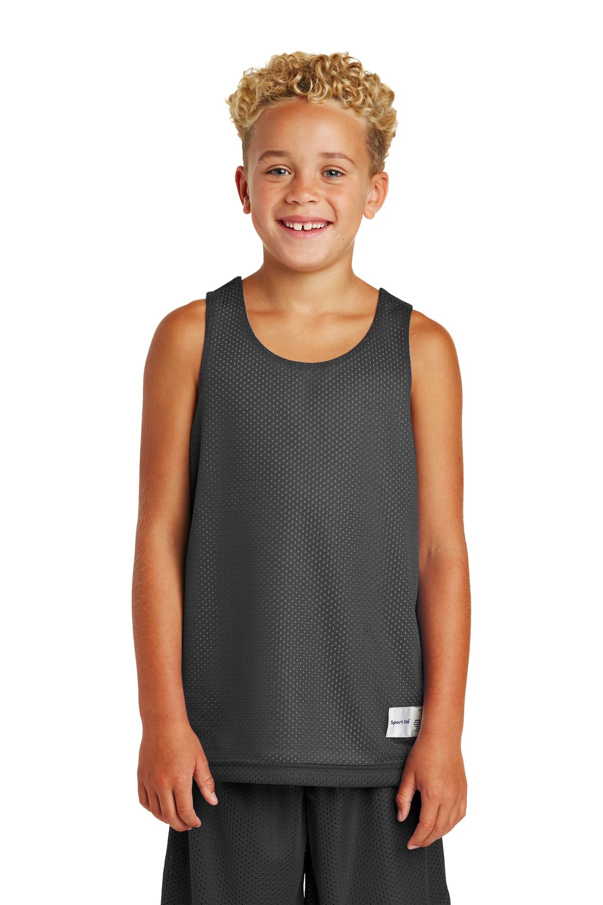 Sport-Tek Youth Basketball PosiCharge Classic Mesh Reversible Tank YST500 - Picture 12 of 25