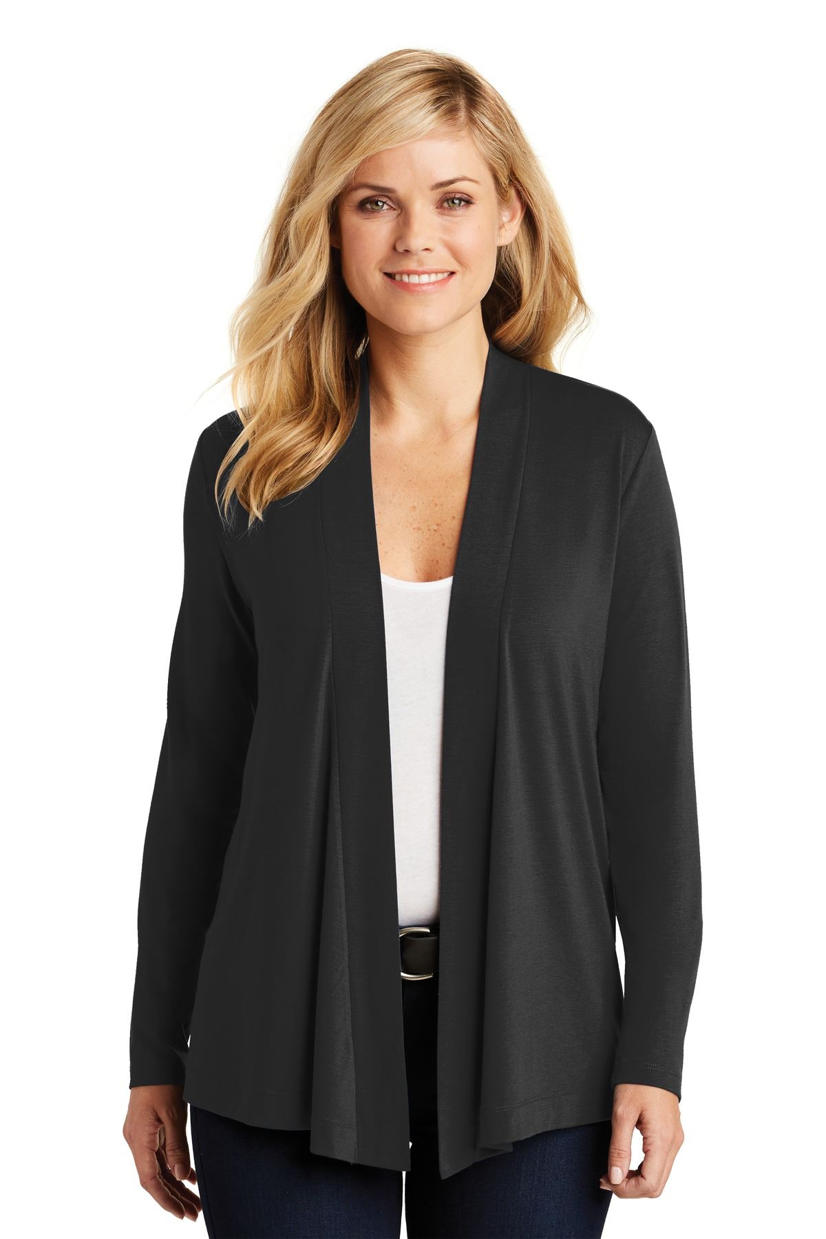Port Authority Womens Concept Open Shawl Collar Cardigan L5430 - Picture 3 of 11