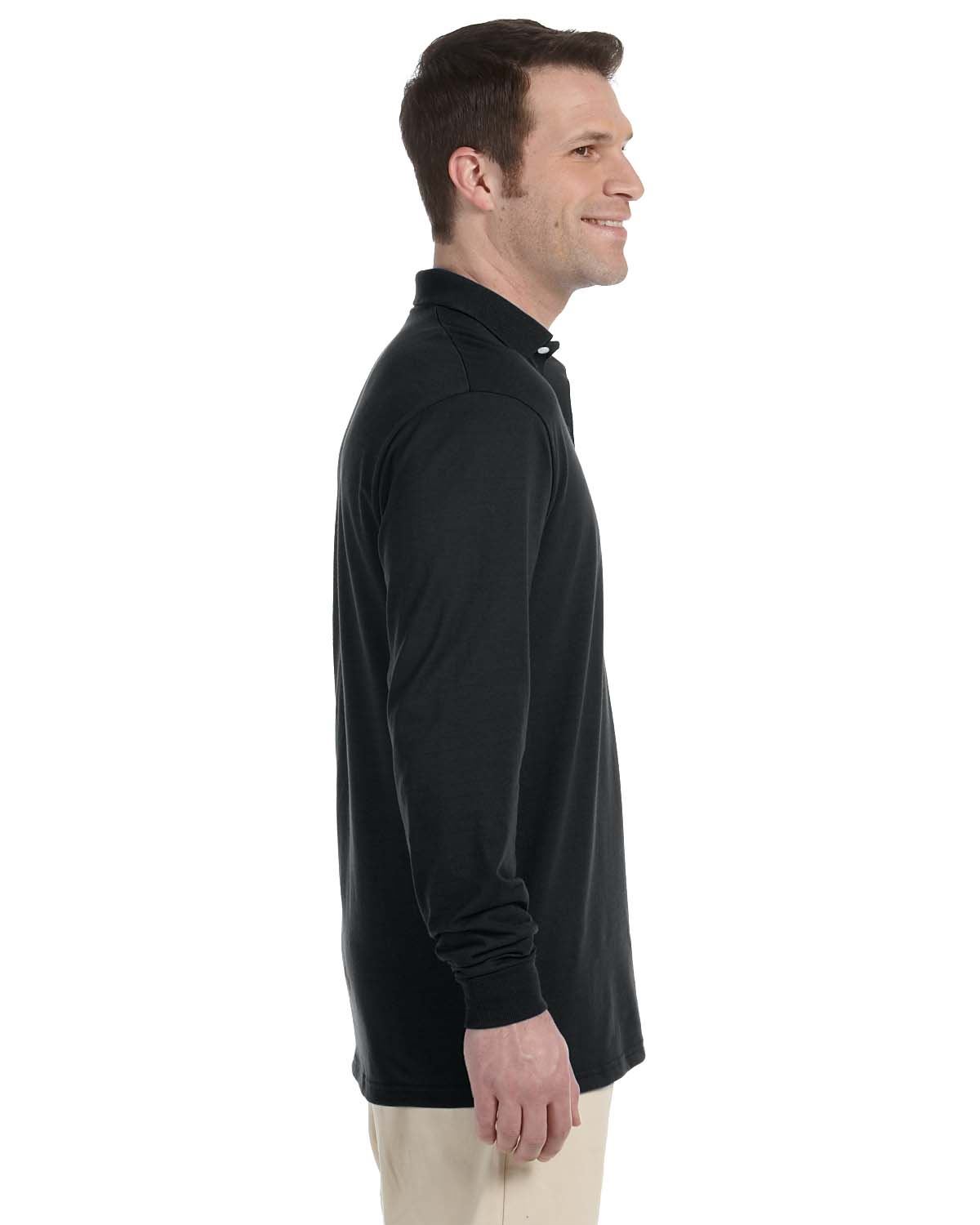 Jerzees Mens Spotshield Long Sleeve Jersey Polo Shirt 437ML - Picture 4 of 22