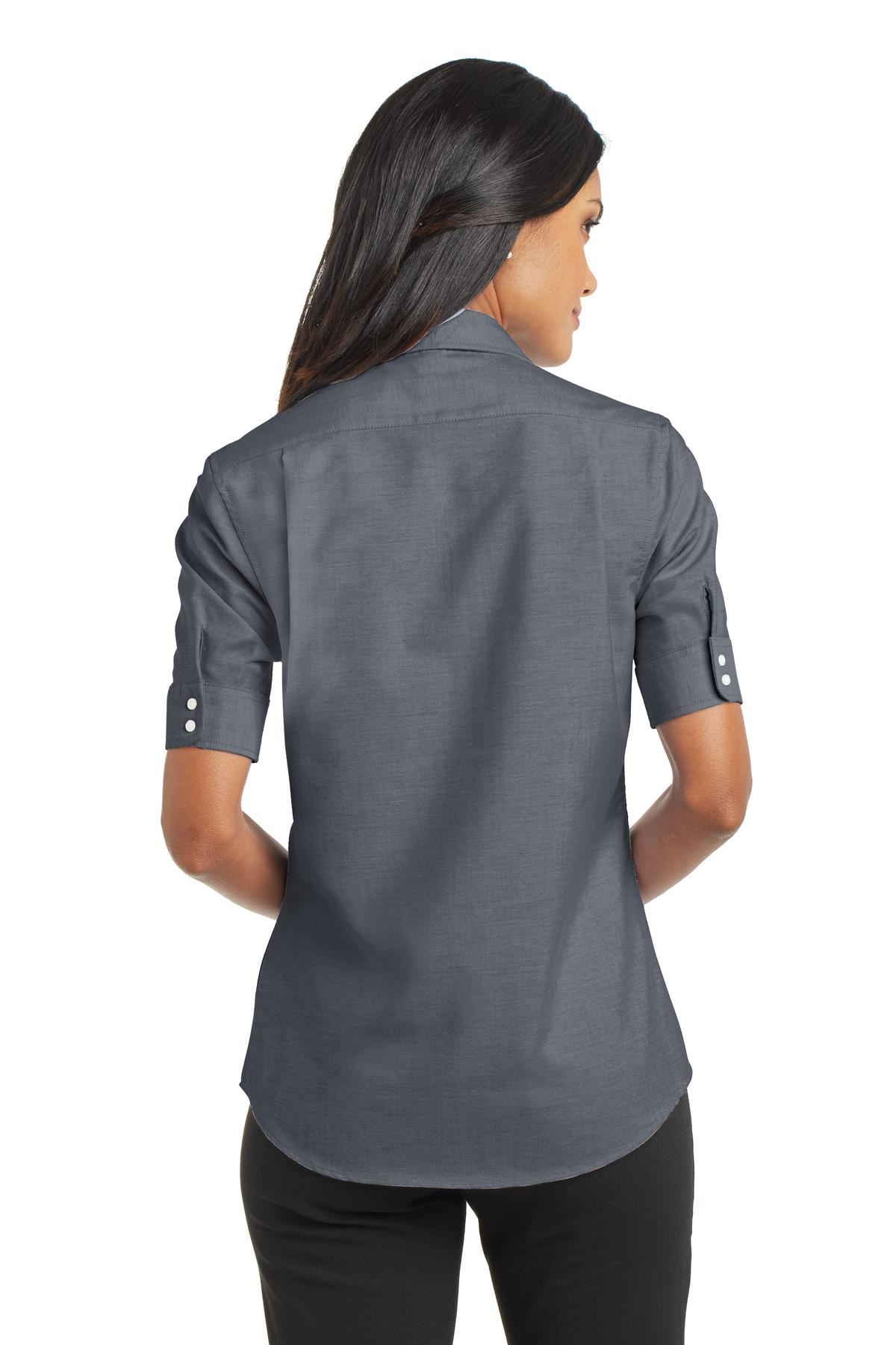 Port Authority Womens Short Sleeve SuperPro Oxford Dress Shirt L659 - Picture 5 of 11