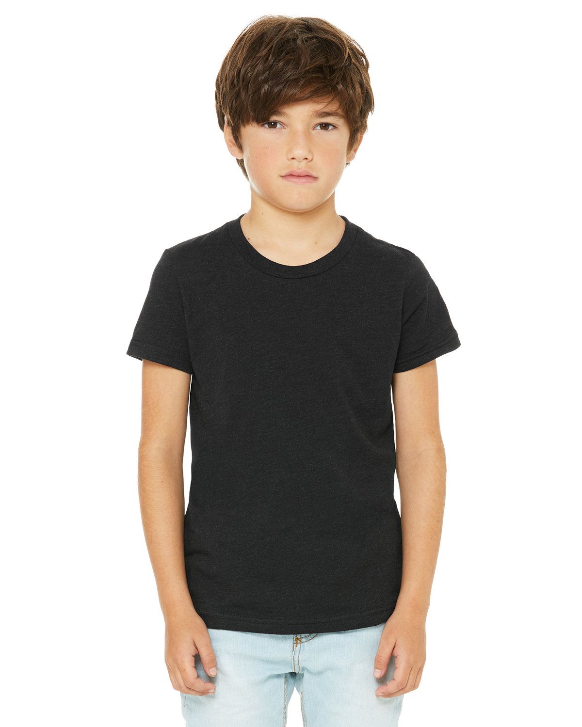 Bella + Canvas Youth Short Sleeve Basic Plain CVC Jersey T-Shirt 3001YCV - Picture 4 of 37