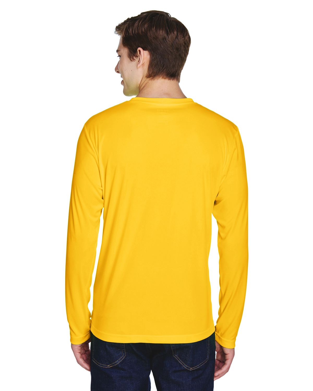 Team 365 Mens Long Sleeve T-Shirt Dri-Fit Performance Workout UV Protect TT11L - Picture 10 of 41