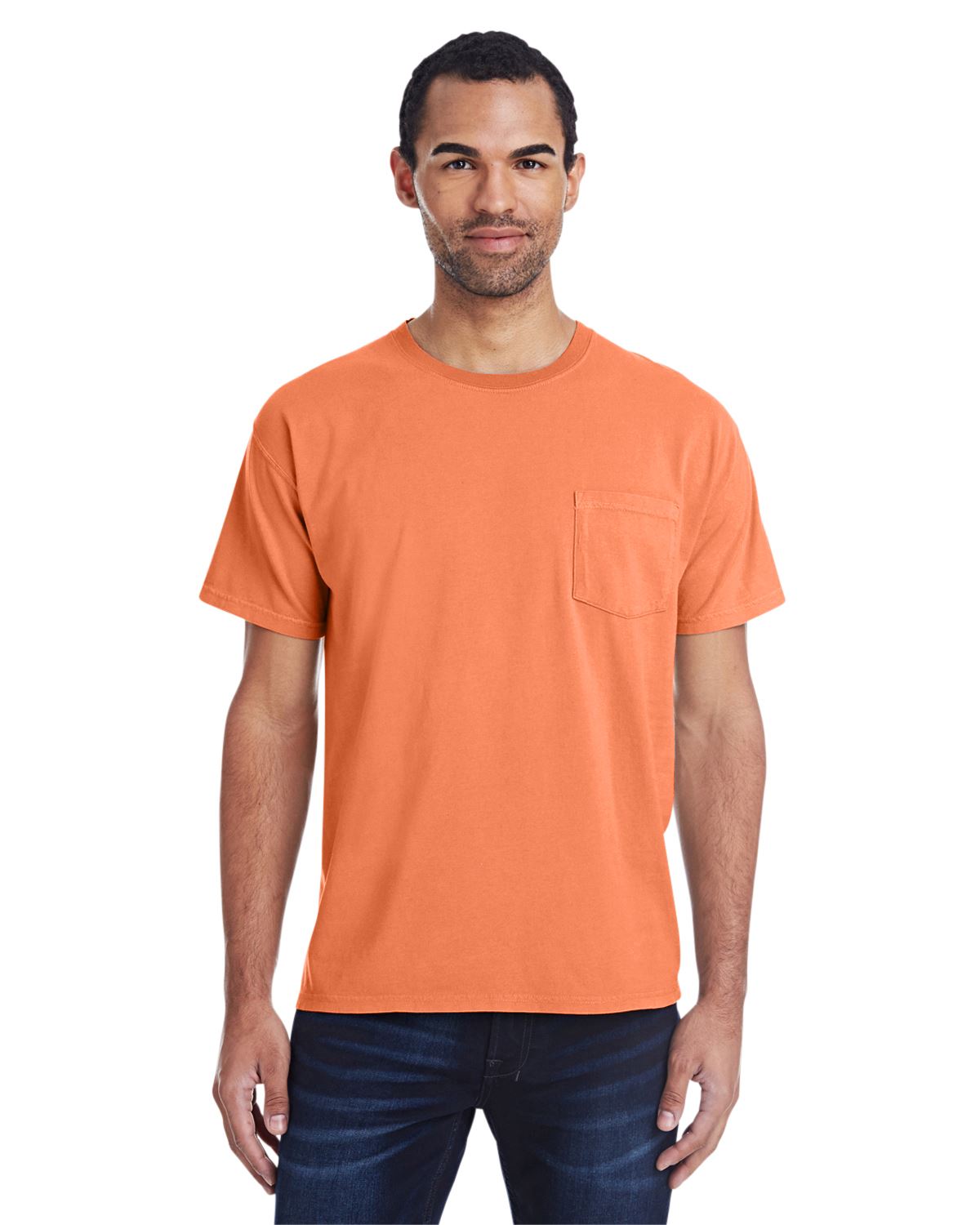 Hanes Mens ComfortWash 100% Cotton Garment-Dyed Pocket T-Shirt GDH150 - Picture 21 of 44