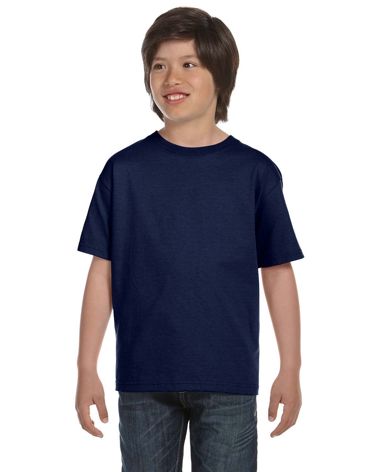 Hanes Youth 5.2 oz Short Sleeves ComfortSoft Cotton XS-XL T-Shirt 5480 - Picture 26 of 39