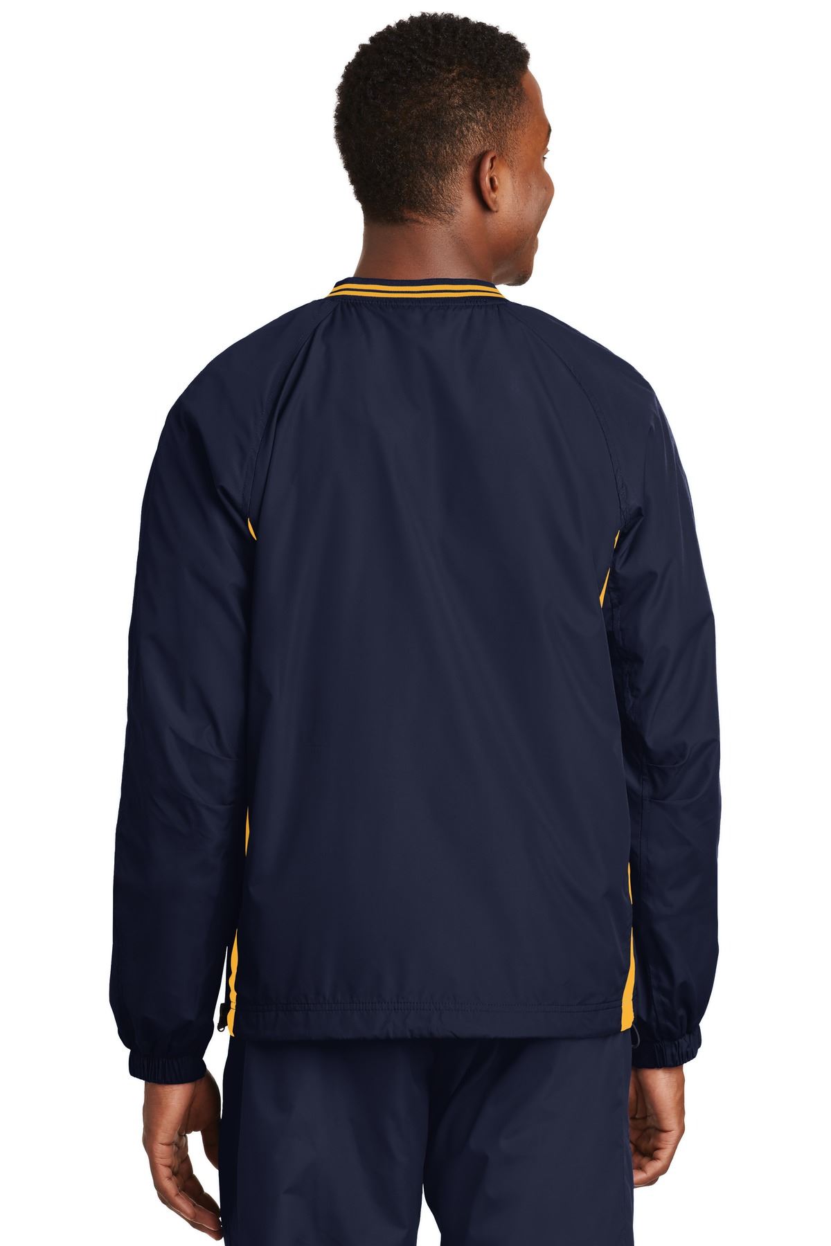 Sport Tek Mens Tipped V Neck Pullover Golf Wind Shirt Jacket M-JST62 - Picture 23 of 29