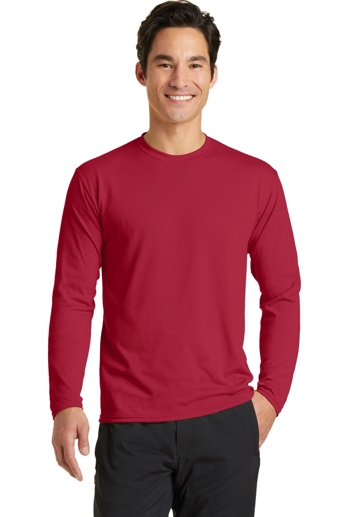 Port & Company Men's Long Sleeve Performance 65/35 Blend T-Shirt PC381LS - Picture 26 of 31