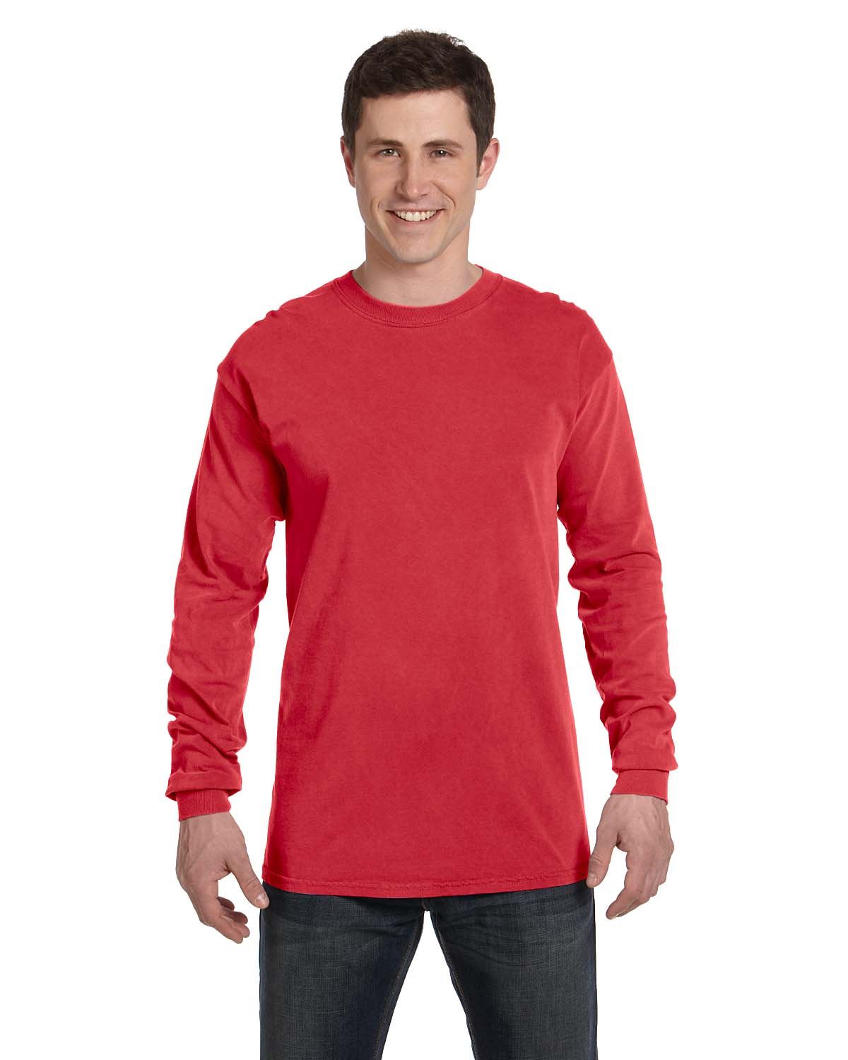 Comfort Colors Mens T-Shirt Long Sleeve Garment Dyed Preshrunk Tee C6014 - Picture 52 of 70