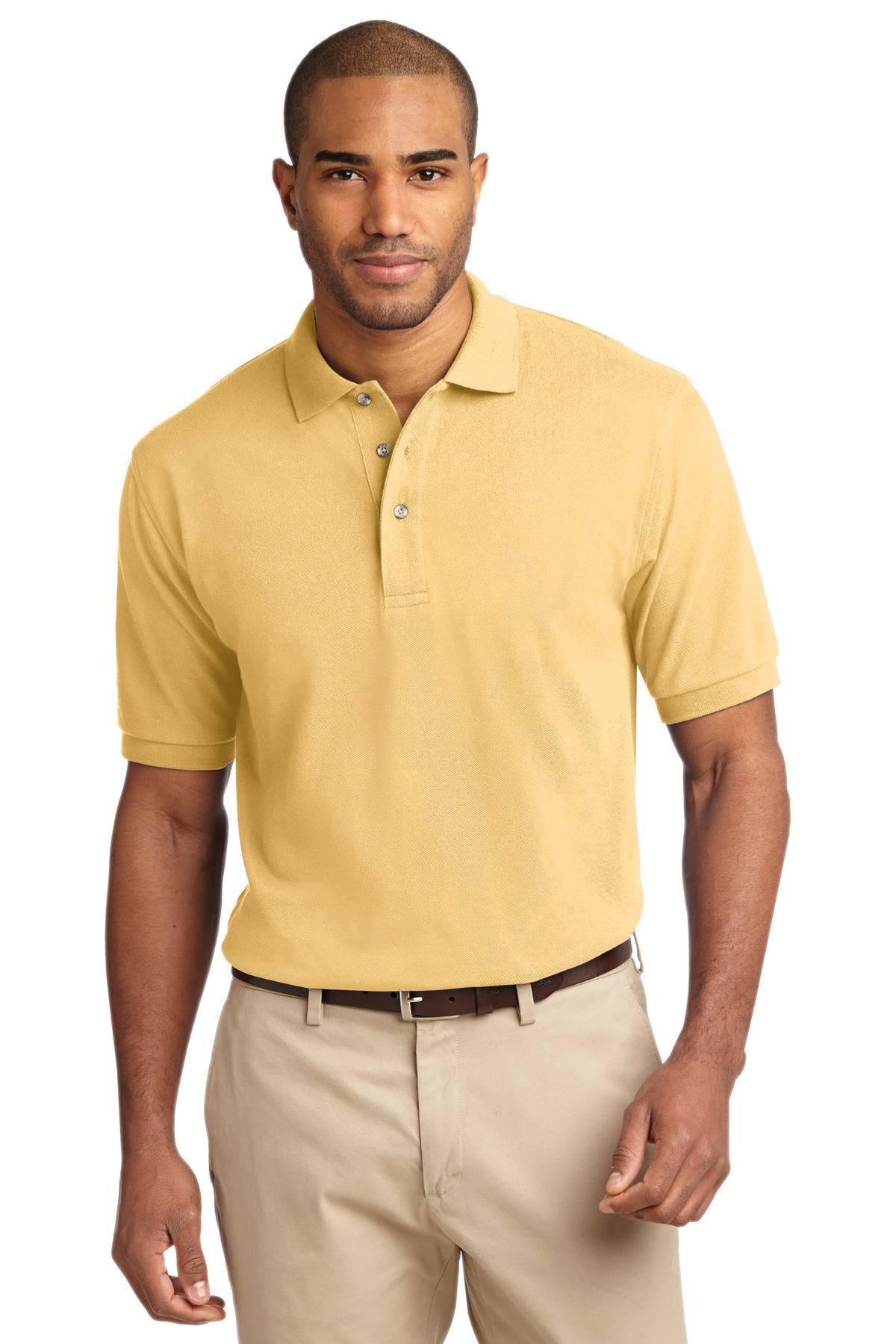 Port Authority Mens Short Sleeve Heavyweight Cotton Pique Polo Shirt K420 - Picture 41 of 42